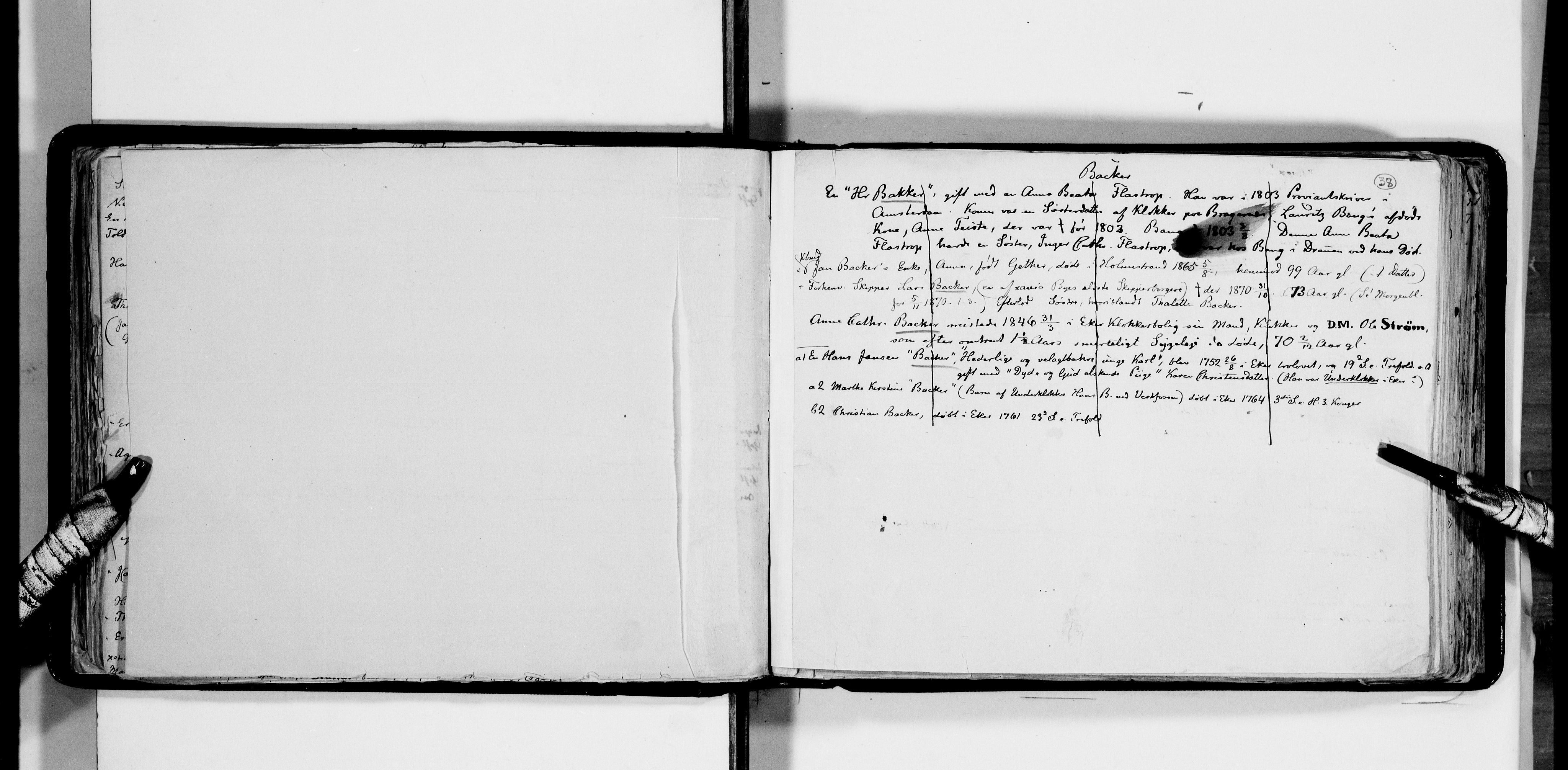 Lassens samlinger, AV/RA-PA-0051/F/Fa/L0004: Personalhistoriske og genealogiske opptegnelser: Baad - Bellyn, 1500-1907