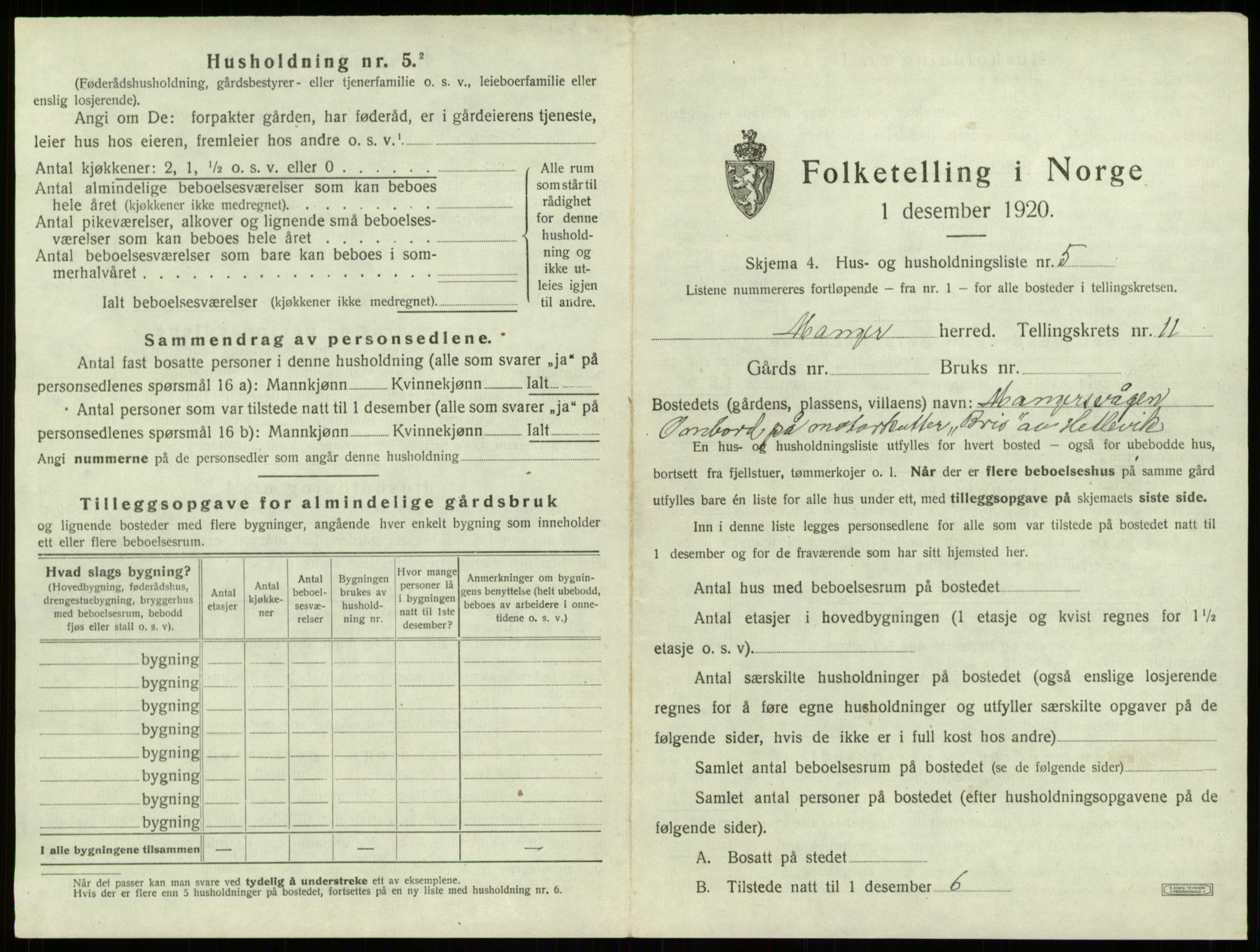 SAB, Folketelling 1920 for 1261 Manger herred, 1920, s. 868