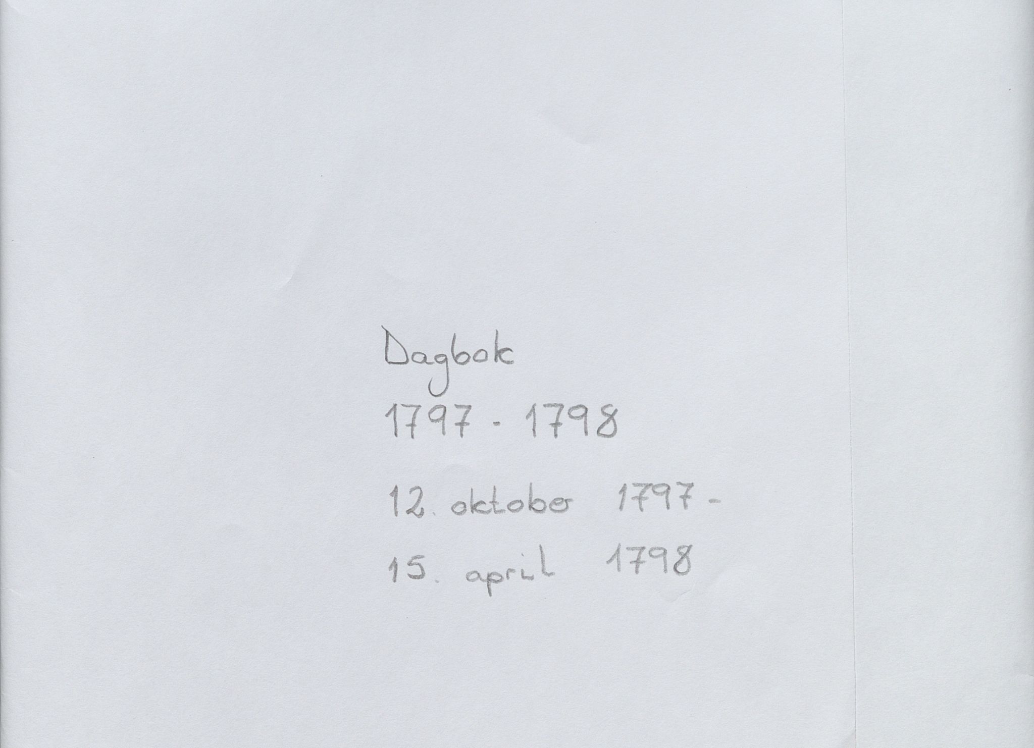 Åker i Vang, Hedmark, og familien Todderud, AV/SAH-ARK-010/G/Ga/L0003/0002: Dagbøker / Dagbok, 1797-1798