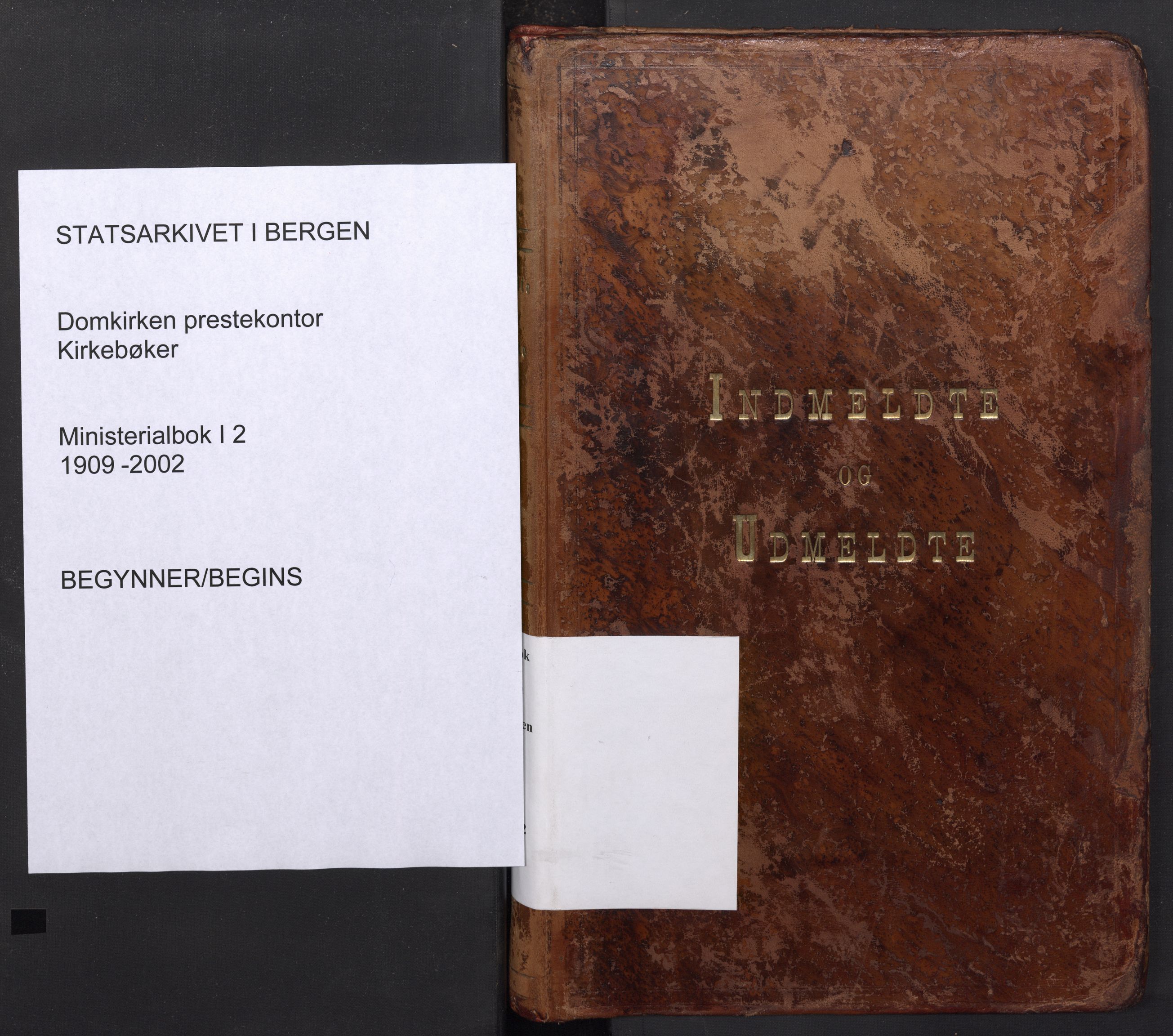 Domkirken sokneprestembete, AV/SAB-A-74801/H/Haa: Ministerialbok nr. I 2, 1909-2002