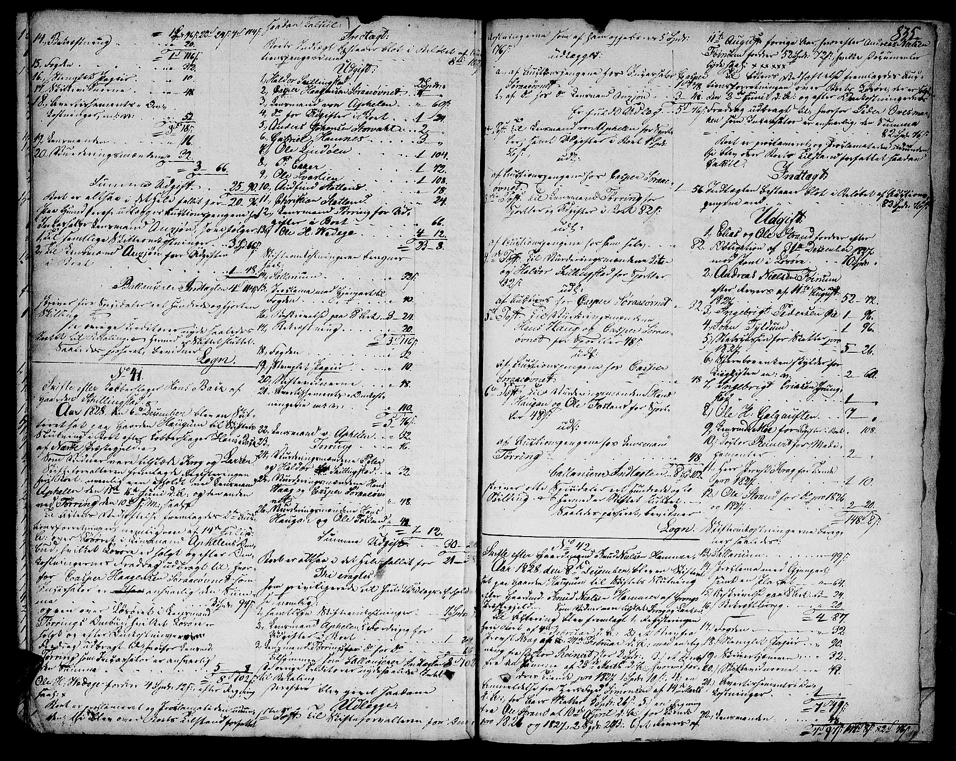Namdal sorenskriveri, AV/SAT-A-4133/1/3/3A/L0038: Skifteprotokoll nr. 27b, 1821-1828, s. 834b-835a