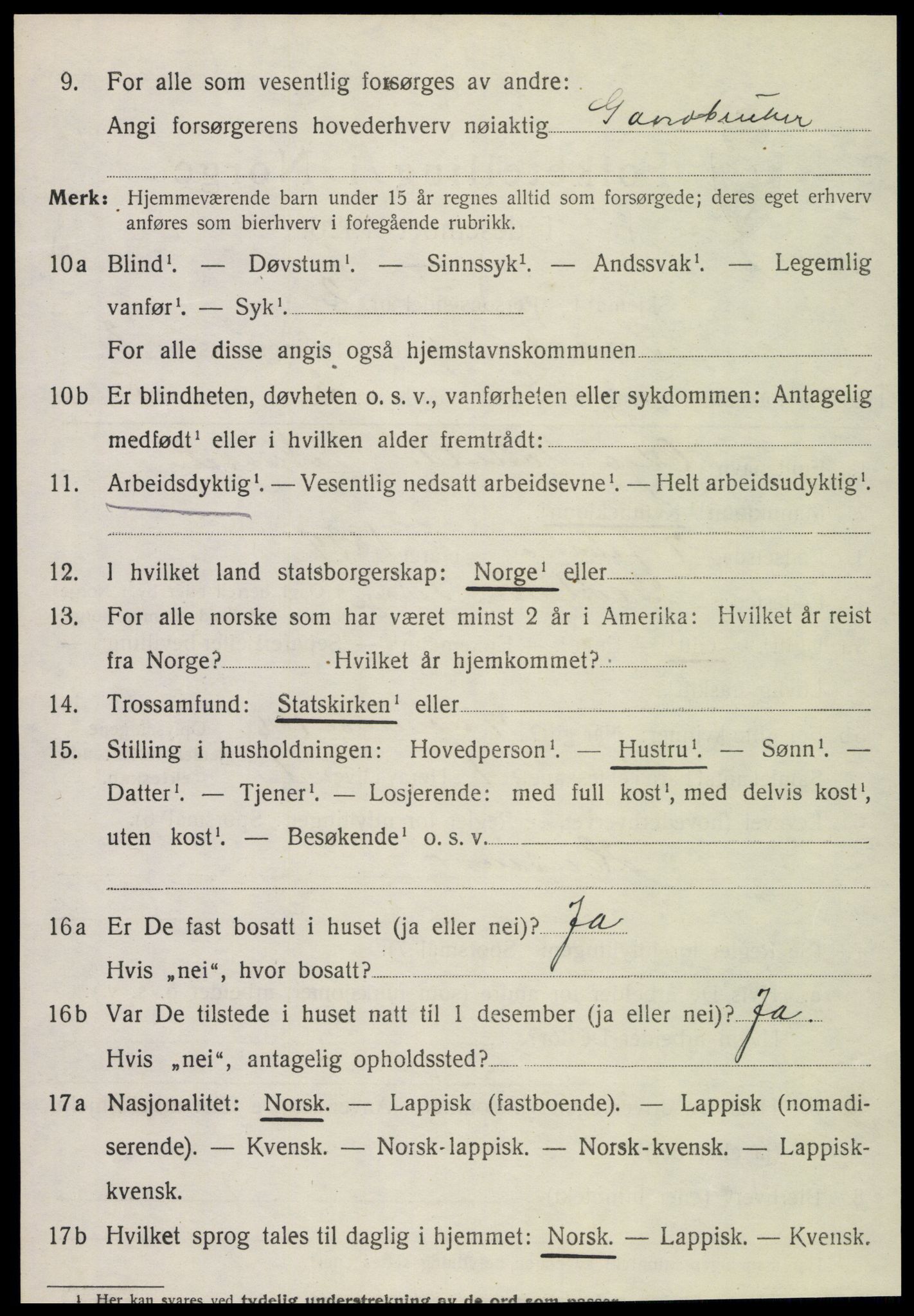 SAT, Folketelling 1920 for 1736 Snåsa herred, 1920, s. 1231