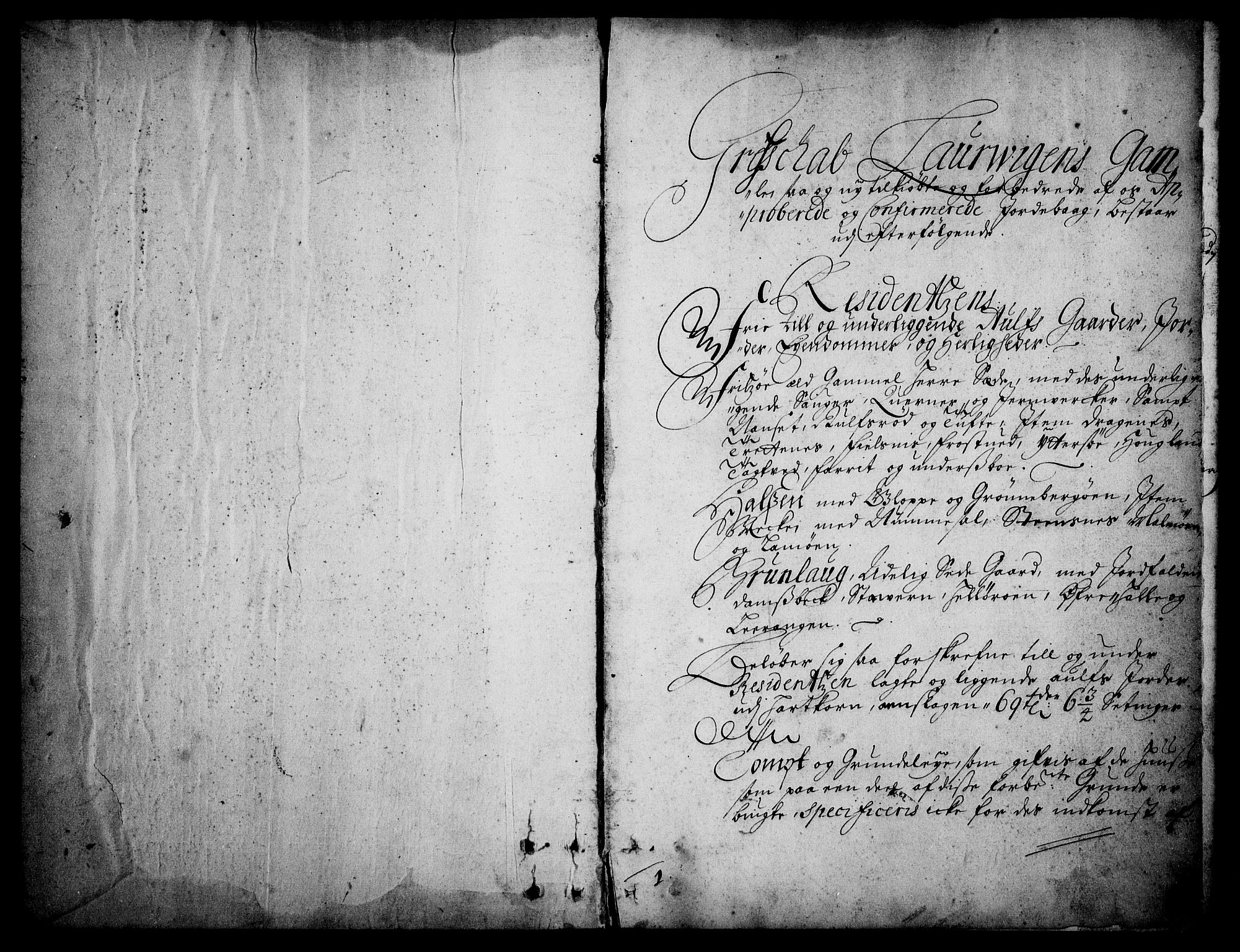 Rentekammeret inntil 1814, Realistisk ordnet avdeling, AV/RA-EA-4070/N/Na/L0003/0007: [XI h]: Tønsbergs amt og Larvik grevskaps jordebøker: / Larvik grevskaps jordebok, 1692