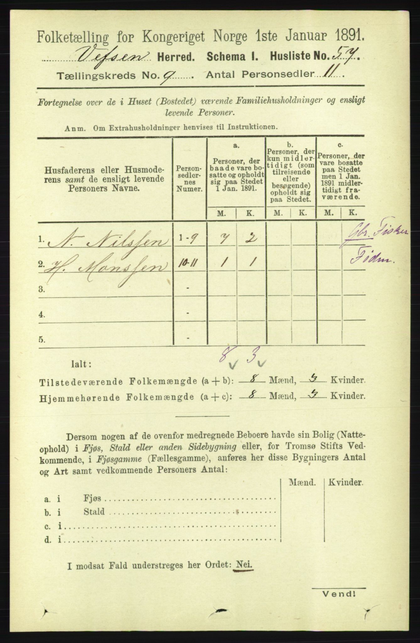 RA, Folketelling 1891 for 1824 Vefsn herred, 1891, s. 4683