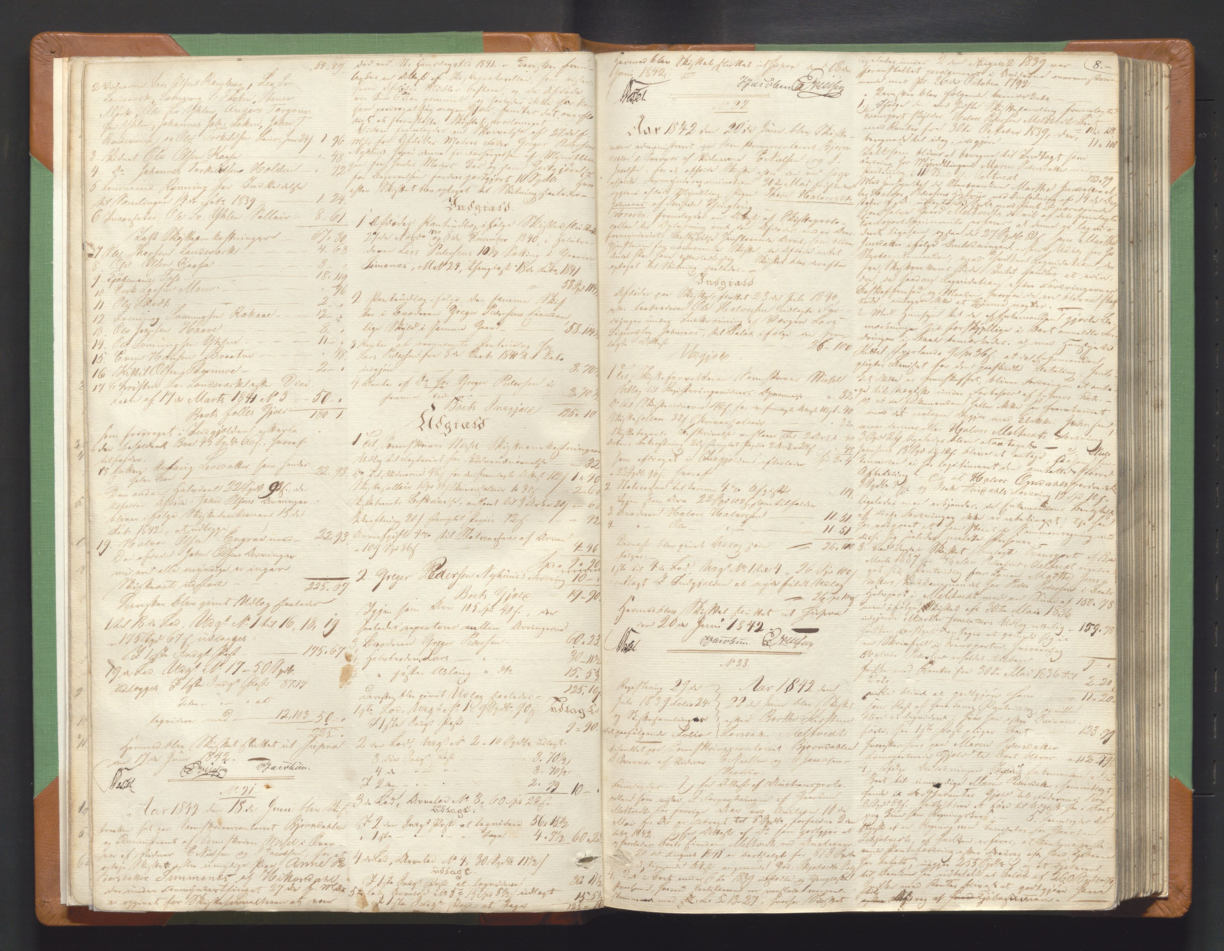 Nedre Telemark sorenskriveri, AV/SAKO-A-135/H/Hb/Hbe/L0001: Skifteutlodningsprotokoll, 1842-1857, s. 7b-8a