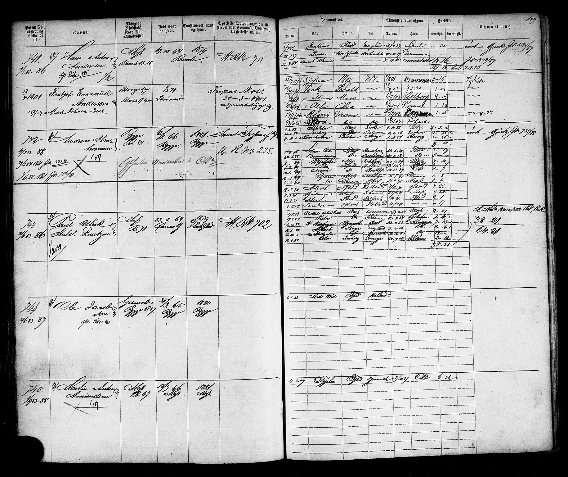 Moss mønstringskontor, AV/SAO-A-10569d/F/Fc/Fca/L0002: Annotasjonsrulle, 1868-1892, s. 163