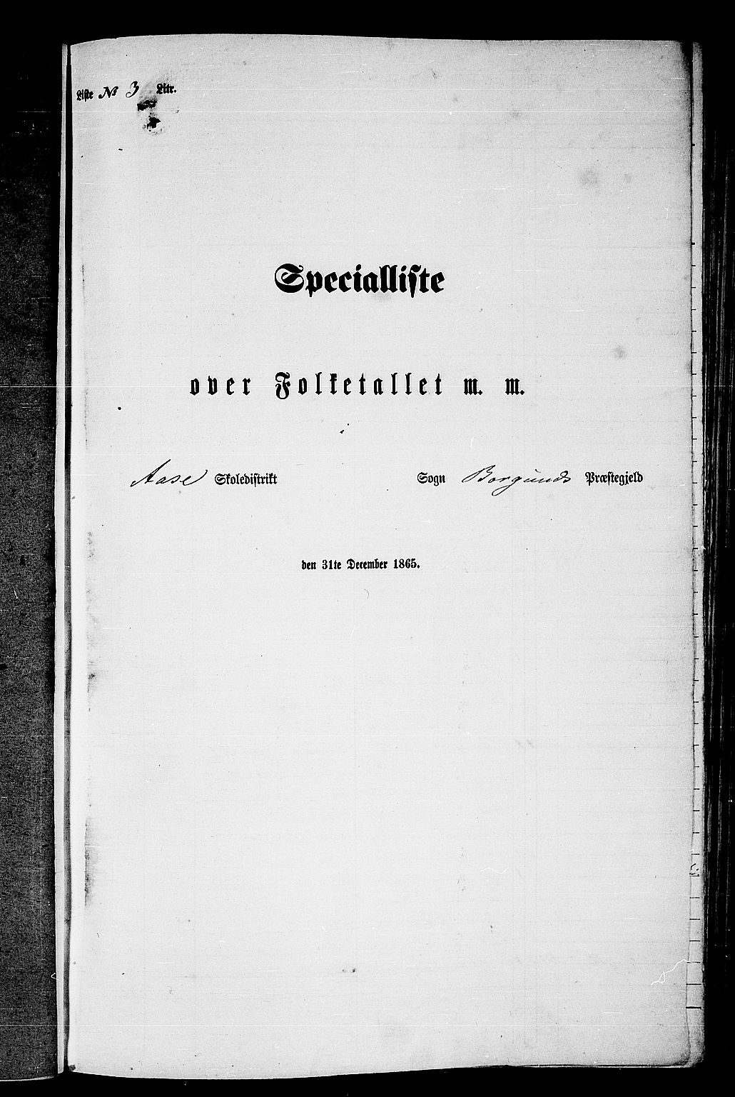 RA, Folketelling 1865 for 1531P Borgund prestegjeld, 1865, s. 47