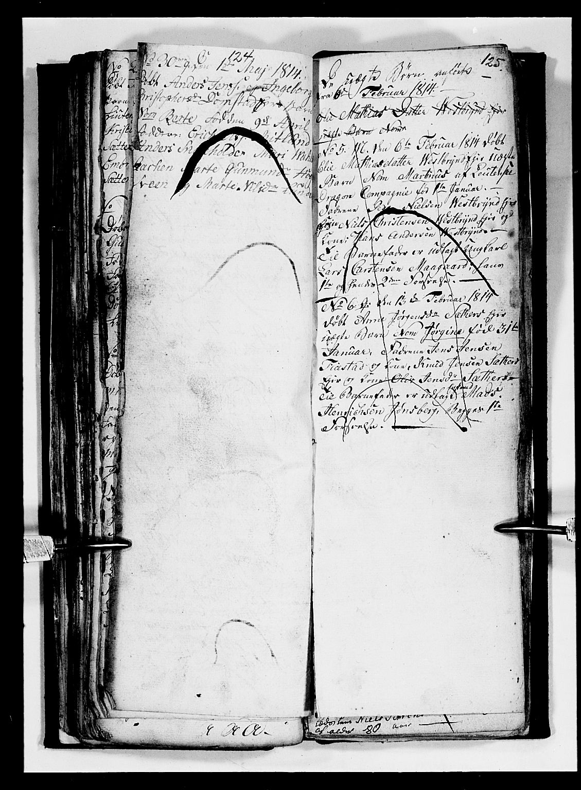 Romedal prestekontor, SAH/PREST-004/L/L0004: Klokkerbok nr. 4, 1807-1814, s. 124-125