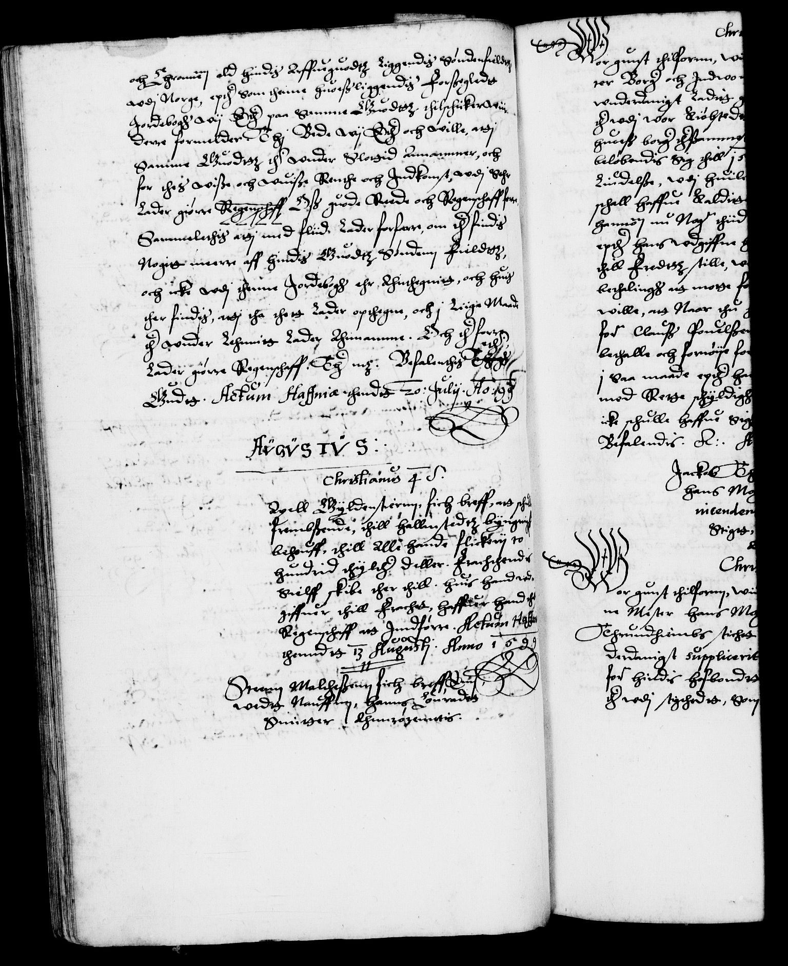 Danske Kanselli 1572-1799, RA/EA-3023/F/Fc/Fca/Fcab/L0003: Norske tegnelser (mikrofilm), 1596-1616, s. 68b