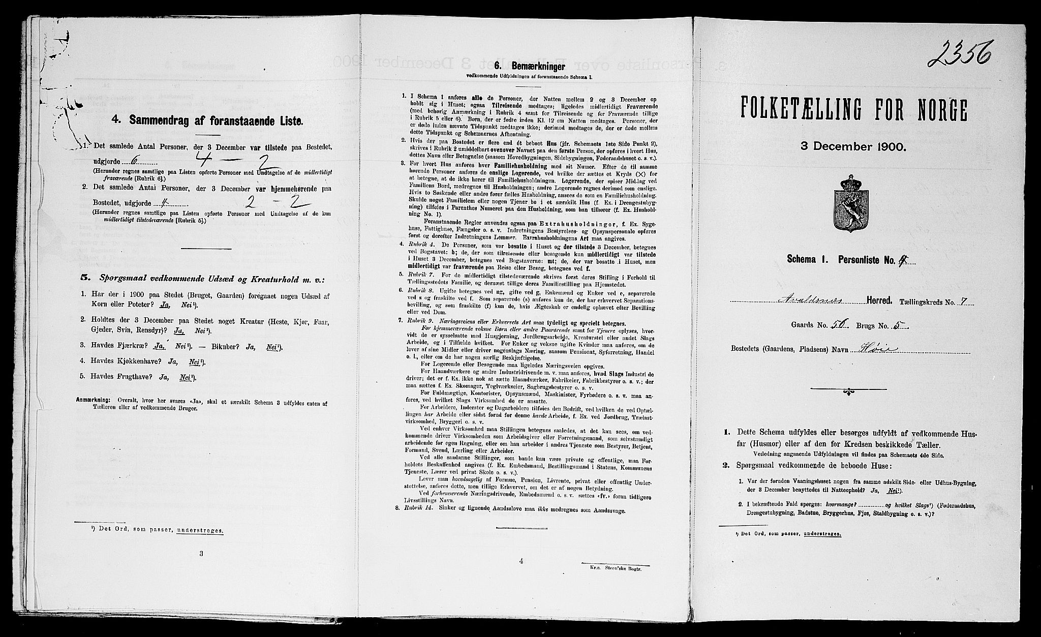SAST, Folketelling 1900 for 1147 Avaldsnes herred, 1900, s. 1484