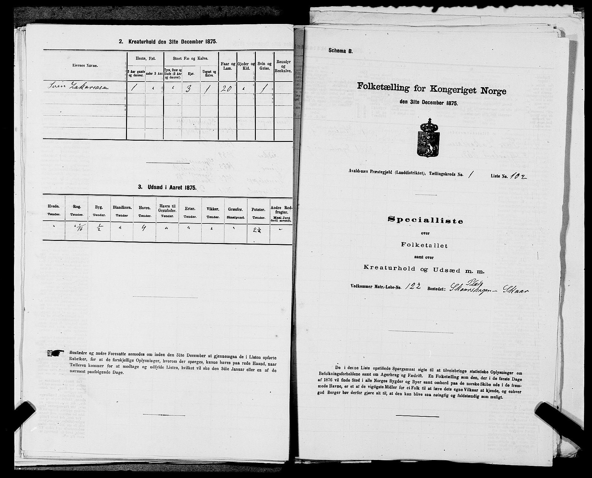 SAST, Folketelling 1875 for 1147L Avaldsnes prestegjeld, Avaldsnes sokn og Kopervik landsokn, 1875, s. 277