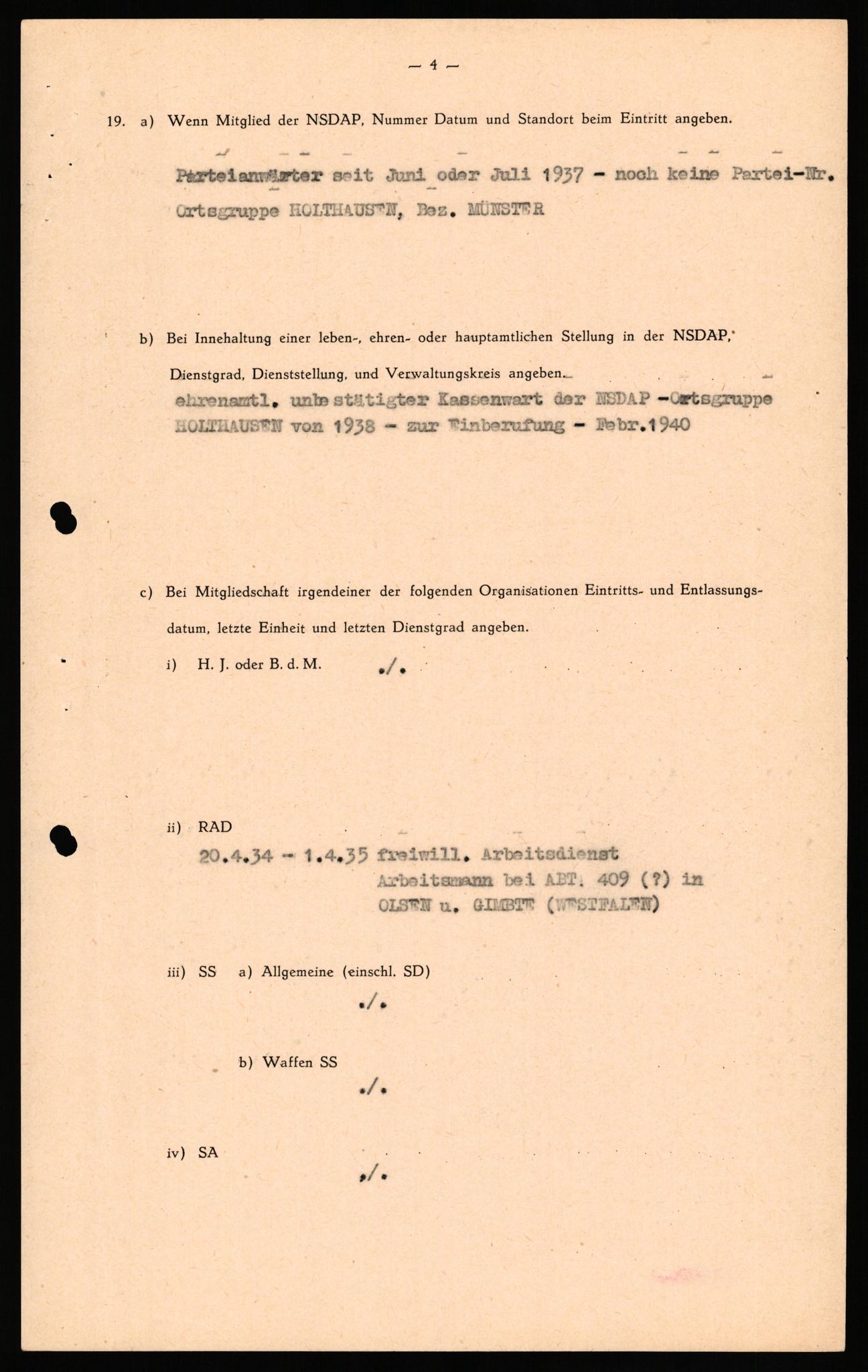 Forsvaret, Forsvarets overkommando II, AV/RA-RAFA-3915/D/Db/L0032: CI Questionaires. Tyske okkupasjonsstyrker i Norge. Tyskere., 1945-1946, s. 364