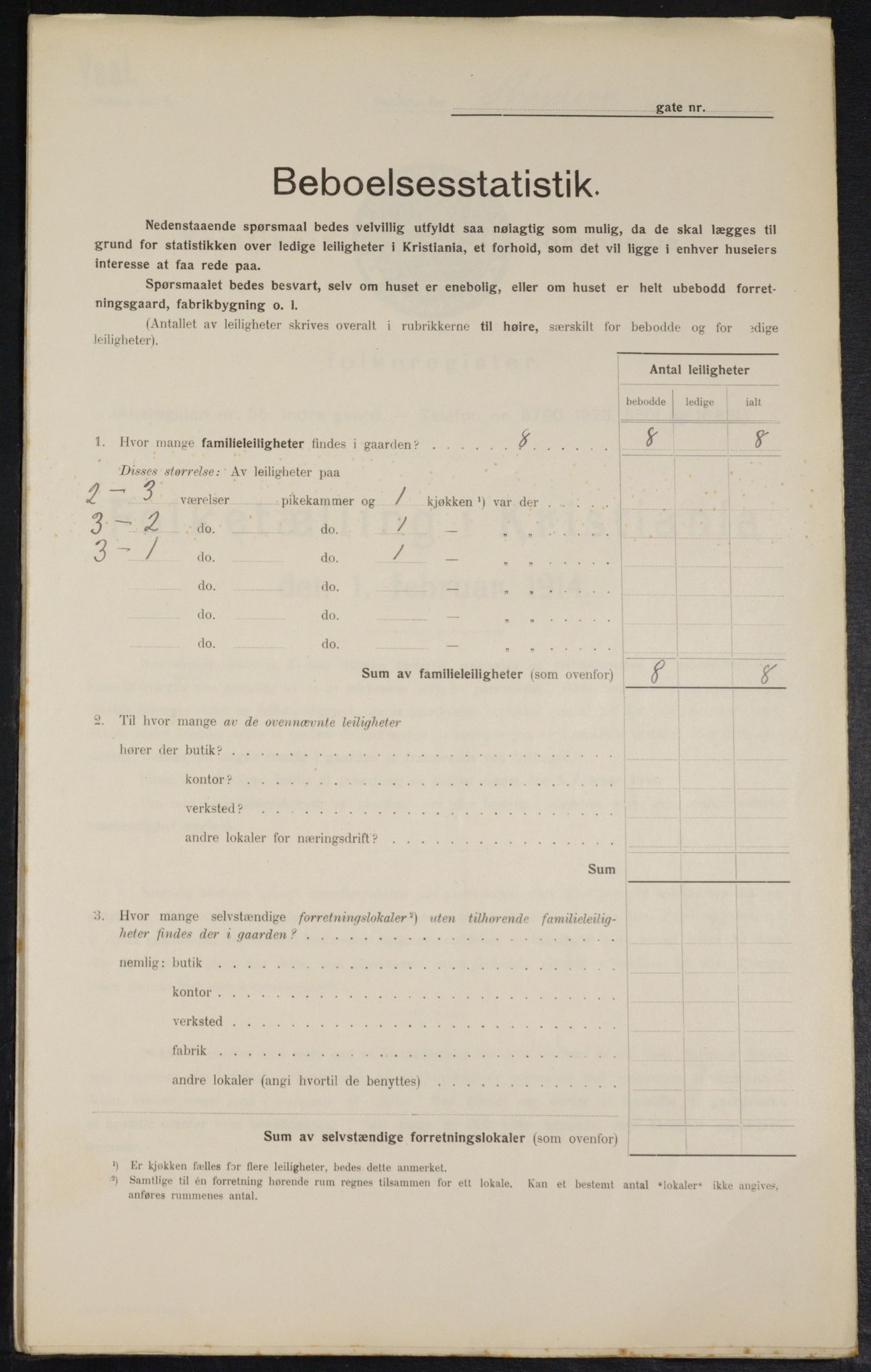 OBA, Kommunal folketelling 1.2.1914 for Kristiania, 1914, s. 104652