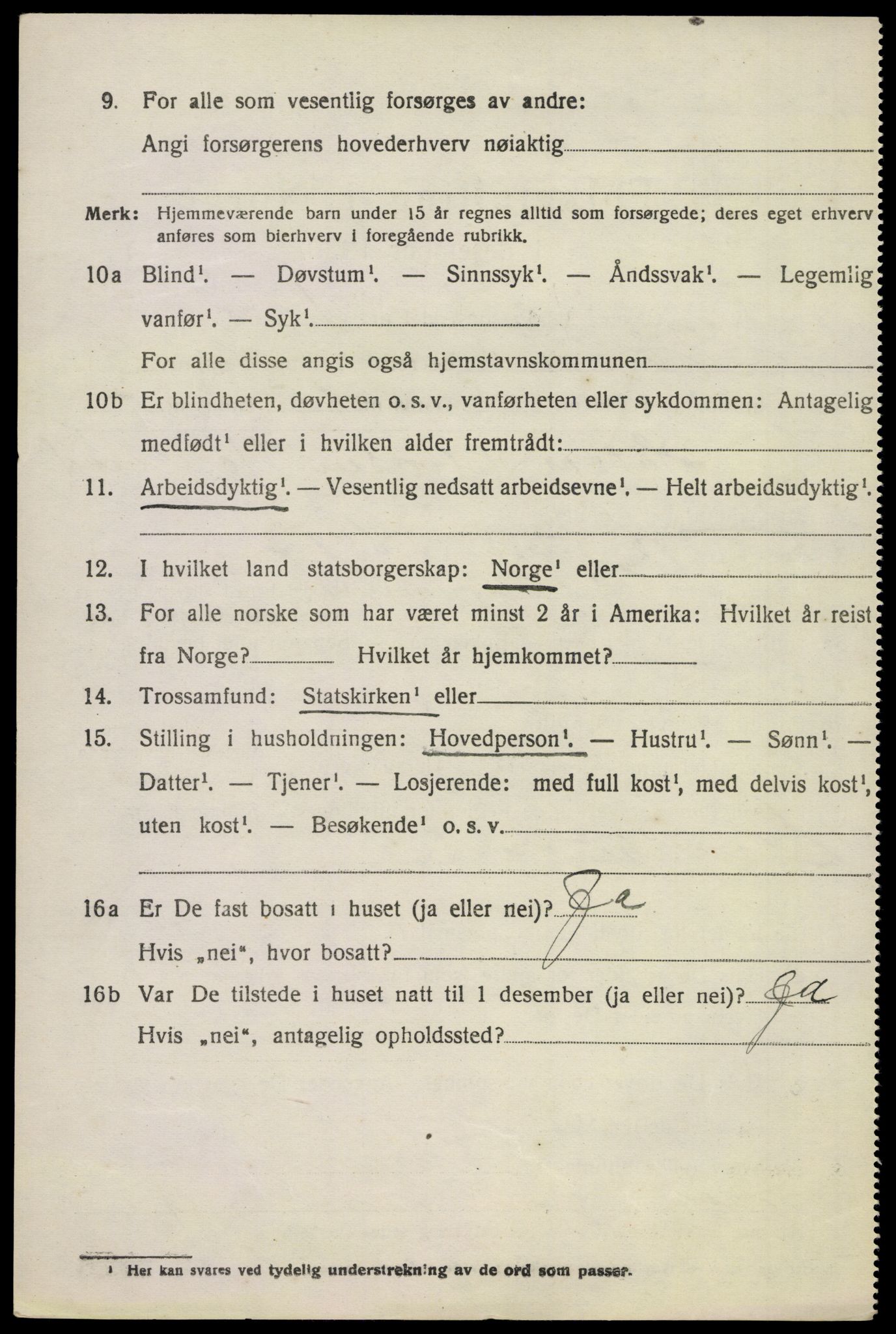 SAKO, Folketelling 1920 for 0821 Bø herred, 1920, s. 3123