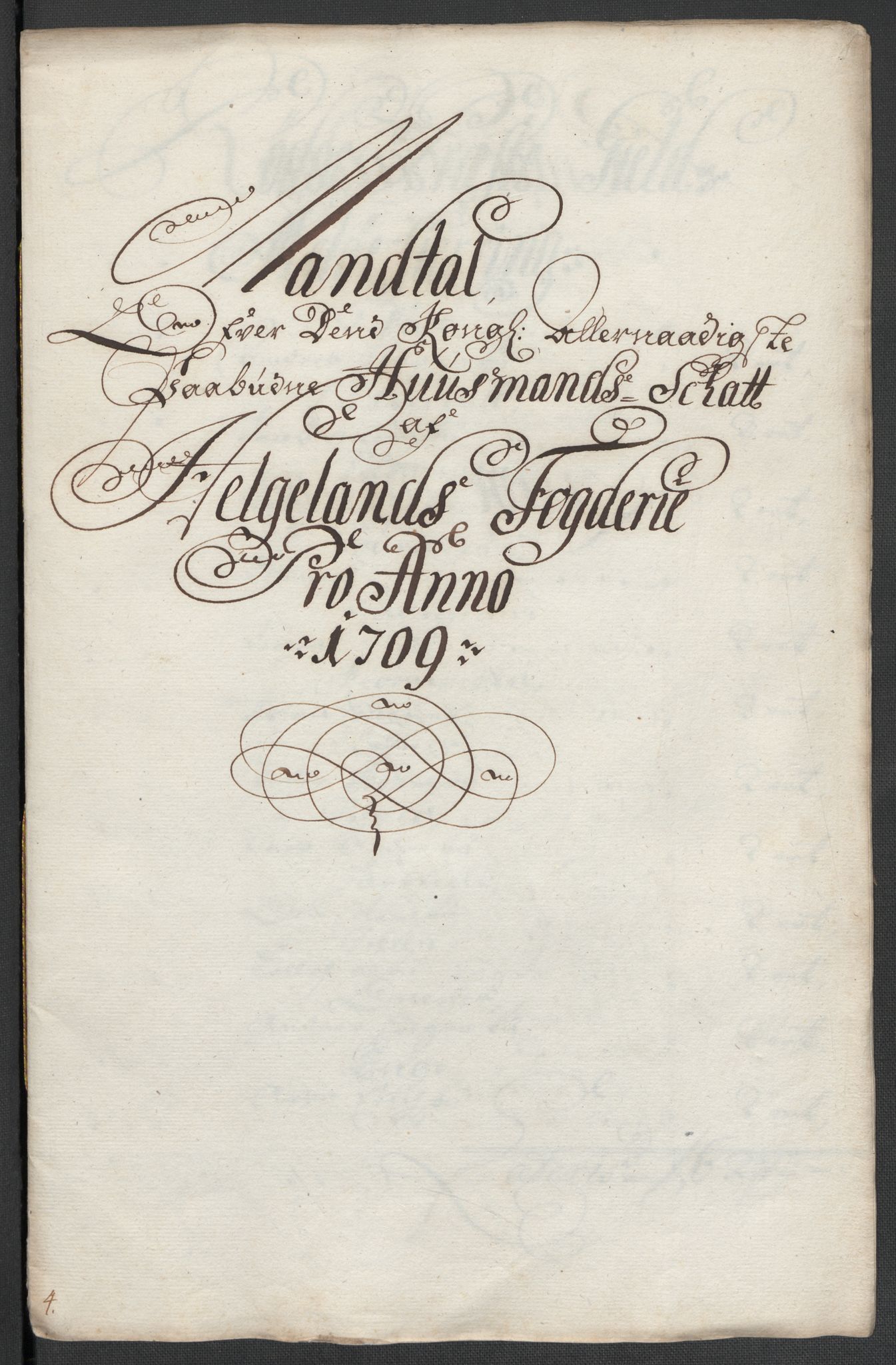 Rentekammeret inntil 1814, Reviderte regnskaper, Fogderegnskap, RA/EA-4092/R65/L4510: Fogderegnskap Helgeland, 1708-1709, s. 249