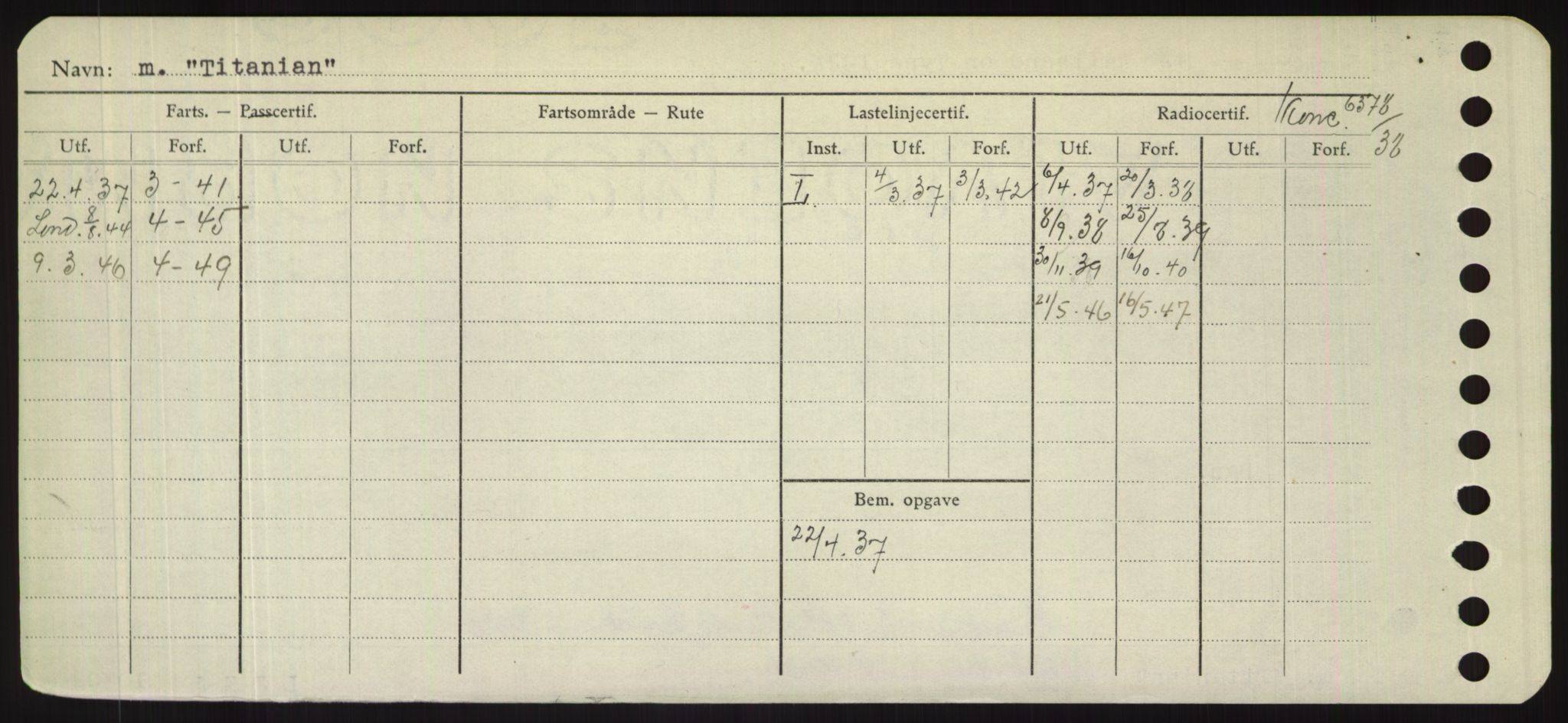 Sjøfartsdirektoratet med forløpere, Skipsmålingen, RA/S-1627/H/Hd/L0039: Fartøy, Ti-Tø, s. 84