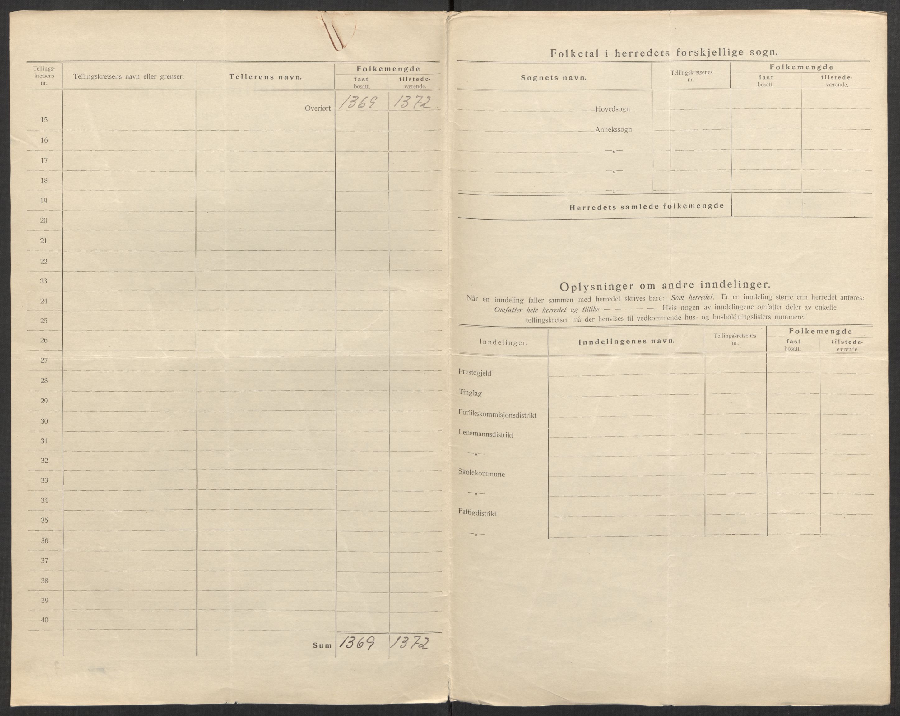 SAK, Folketelling 1920 for 0937 Evje herred, 1920, s. 12