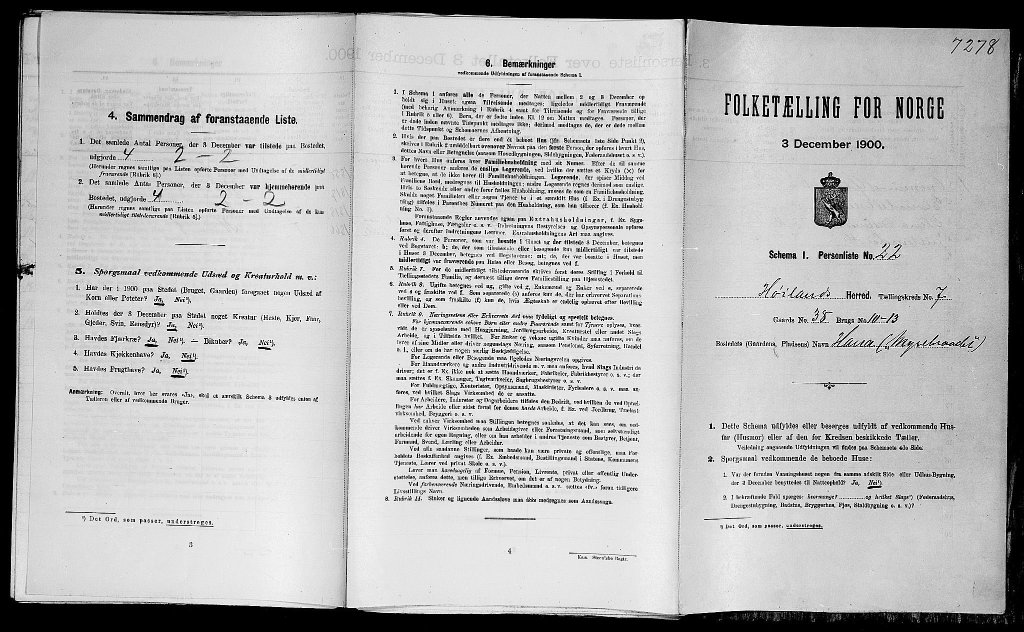 SAST, Folketelling 1900 for 1123 Høyland herred, 1900, s. 635