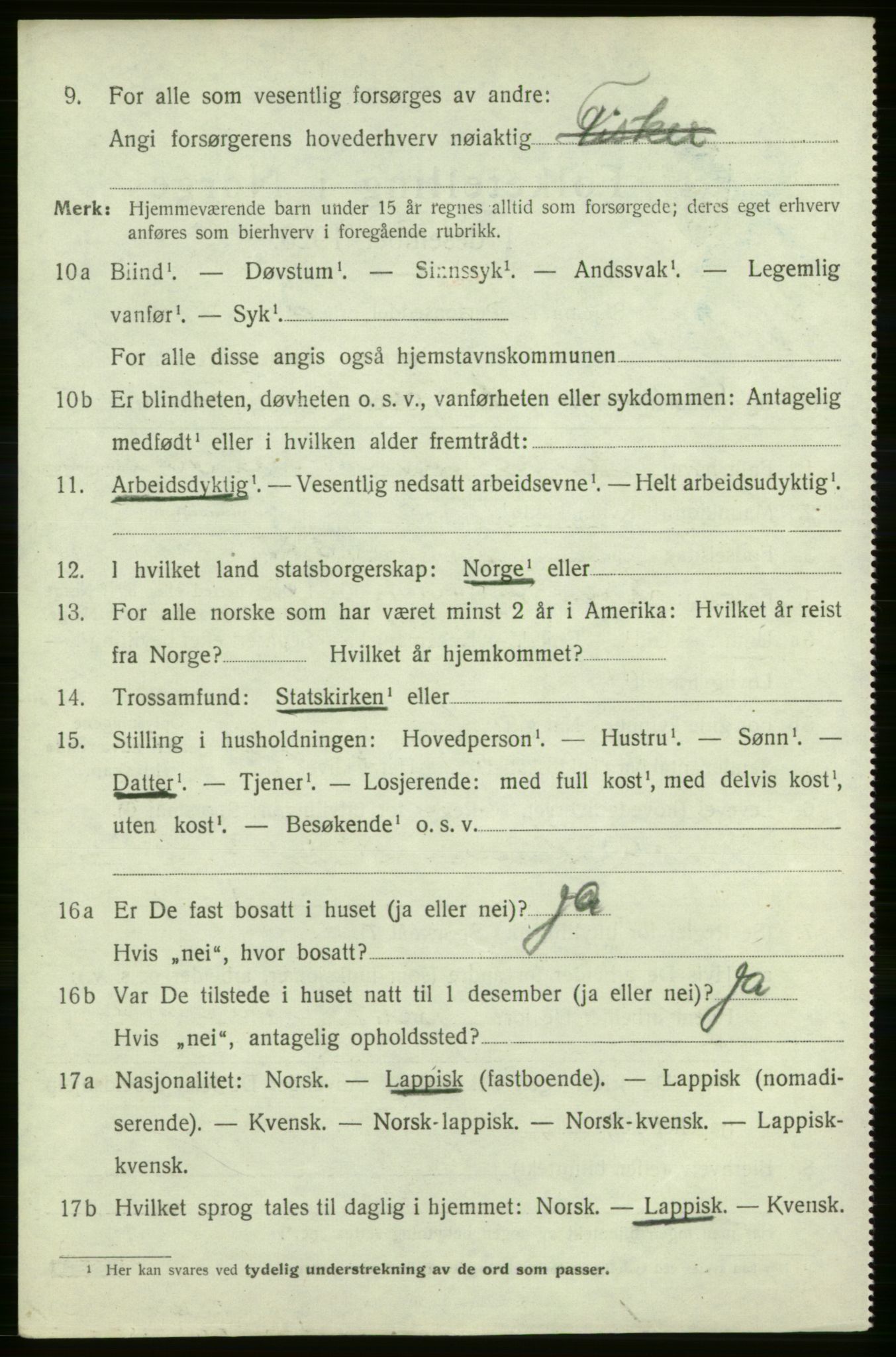 SATØ, Folketelling 1920 for 2022 Lebesby herred, 1920, s. 1634