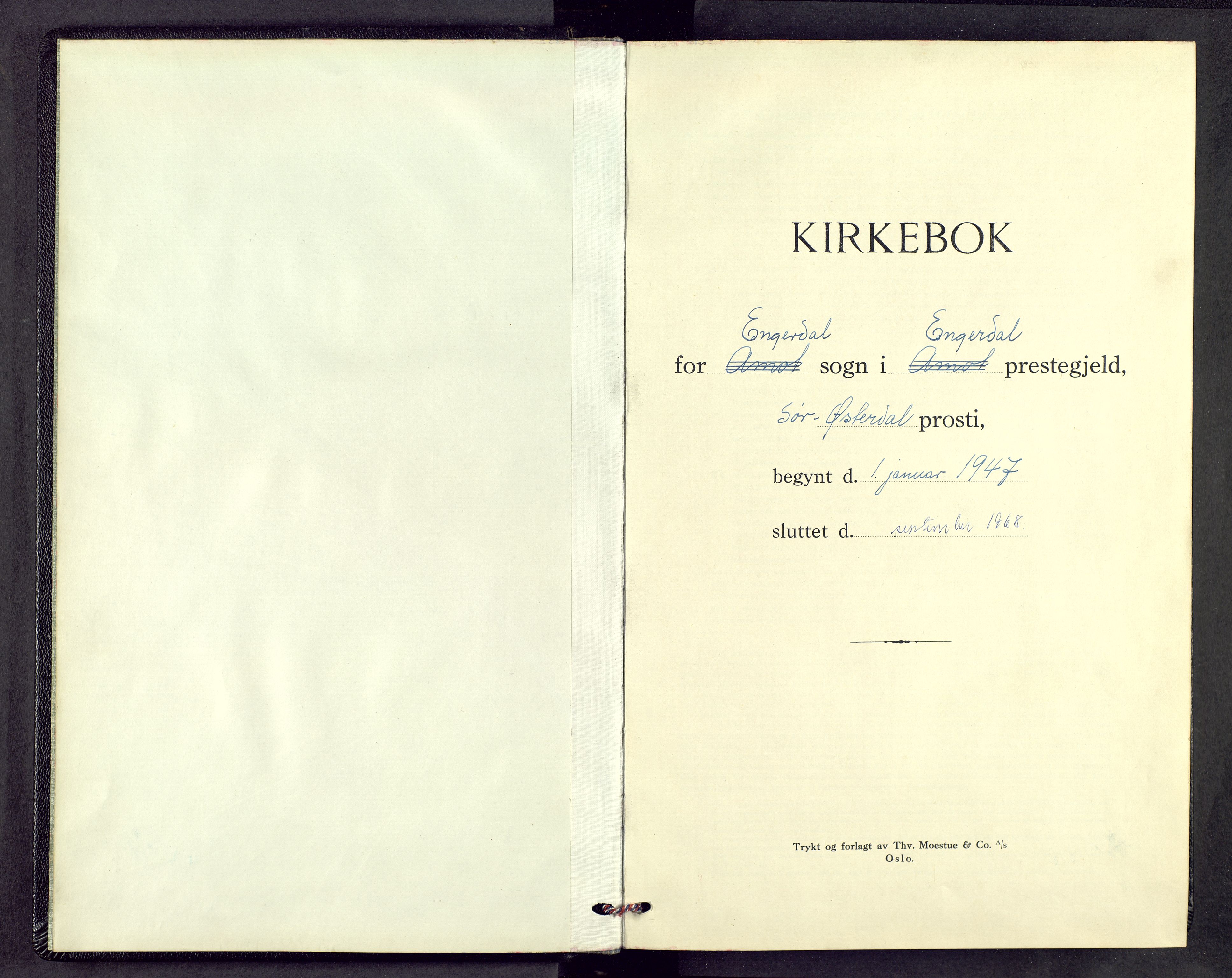 Engerdal prestekontor, SAH/PREST-048/H/Ha/Hab/L0002: Klokkerbok nr. 2, 1941-1958