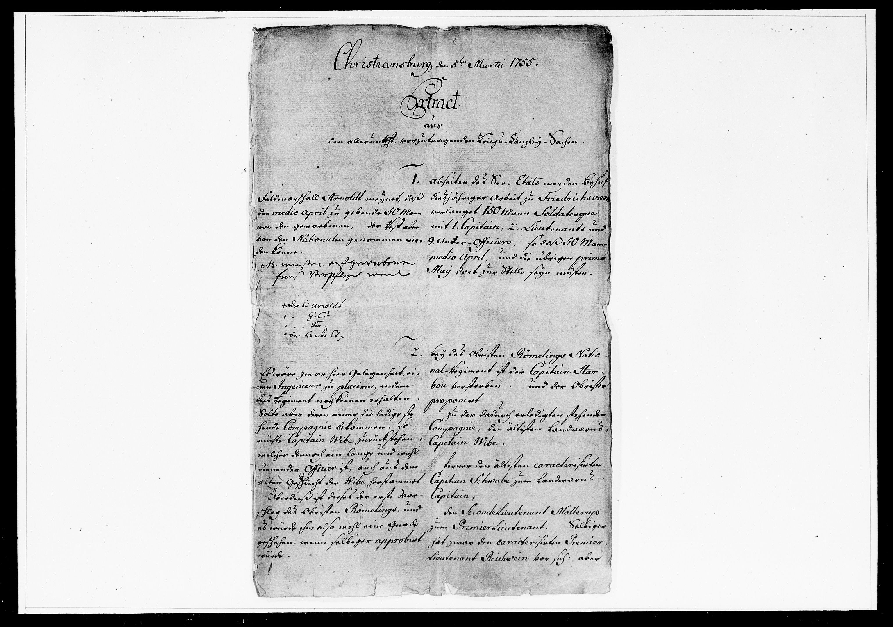 Krigskollegiet, Krigskancelliet, DRA/A-0006/-/1259-1268: Refererede sager, 1755, s. 84