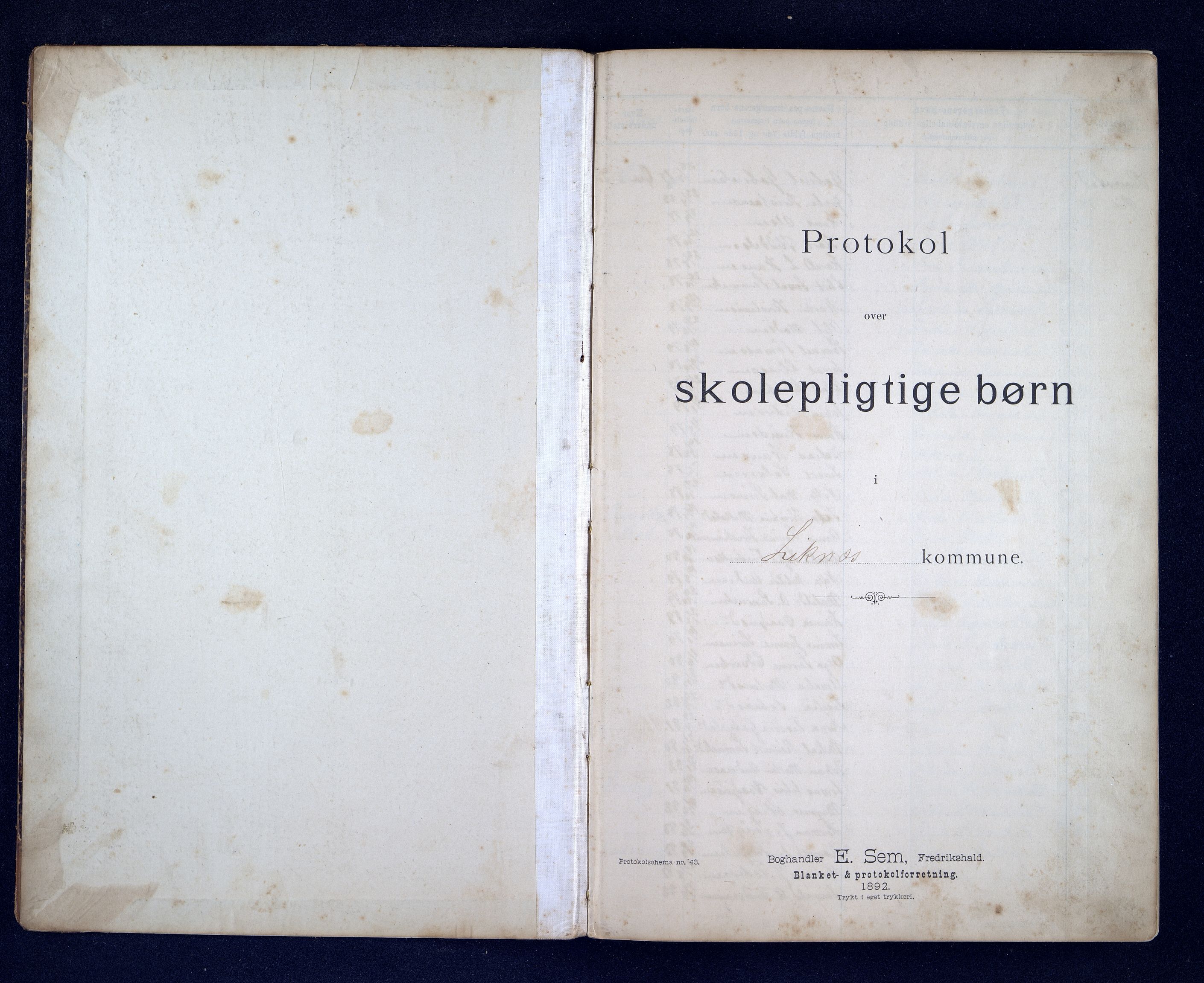 Kvinesdal kommune - Skolekommisjonen/Skolestyret, IKAV/1037KG510/C/L0005: Skolepliktige barn (d), 1878-1899