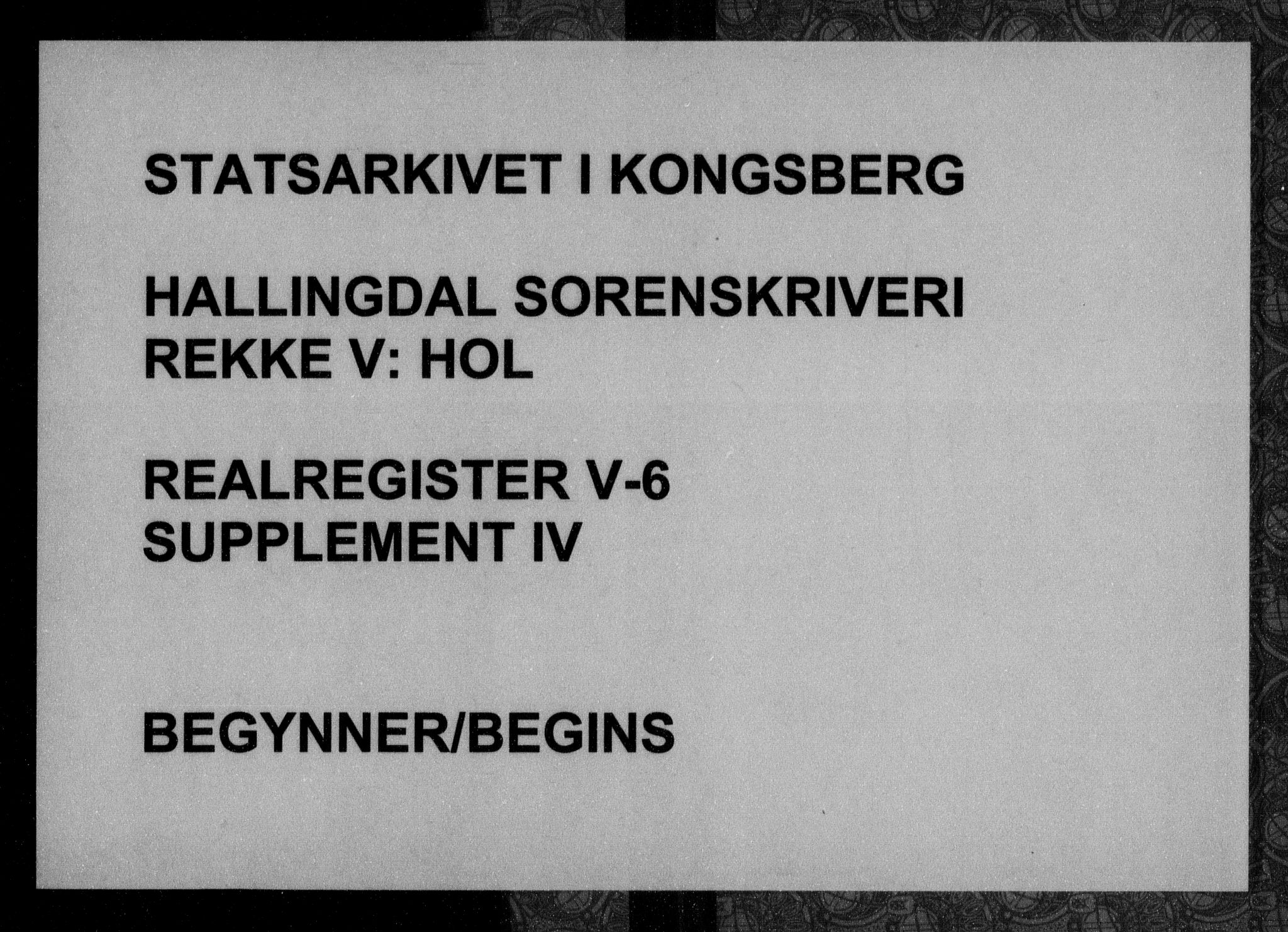 Hallingdal sorenskriveri, SAKO/A-121/G/Gb/Gbe/L0006: Panteregister nr. V 6