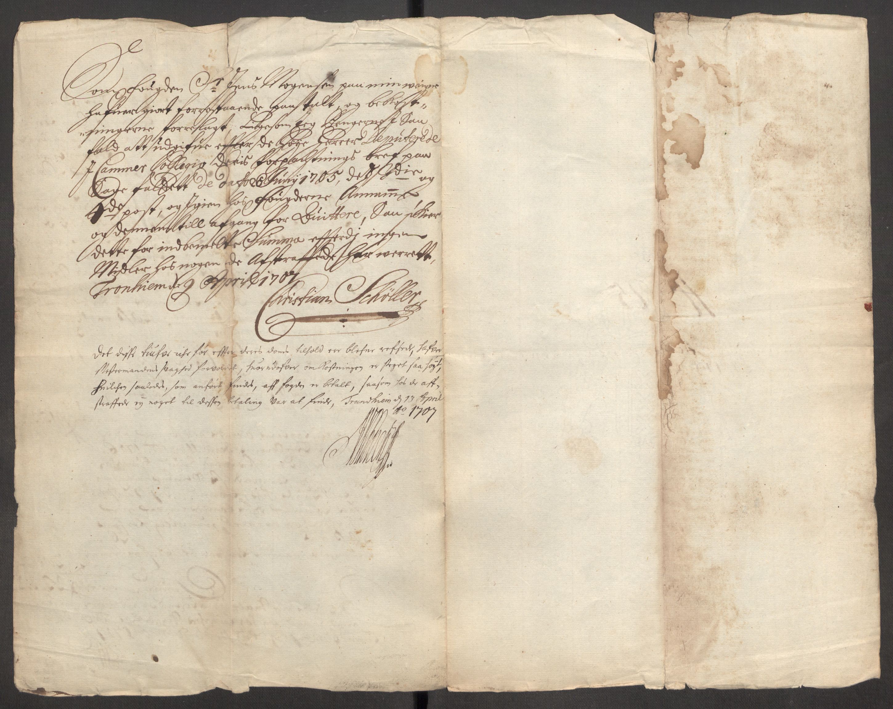 Rentekammeret inntil 1814, Reviderte regnskaper, Fogderegnskap, RA/EA-4092/R62/L4196: Fogderegnskap Stjørdal og Verdal, 1705-1706, s. 556