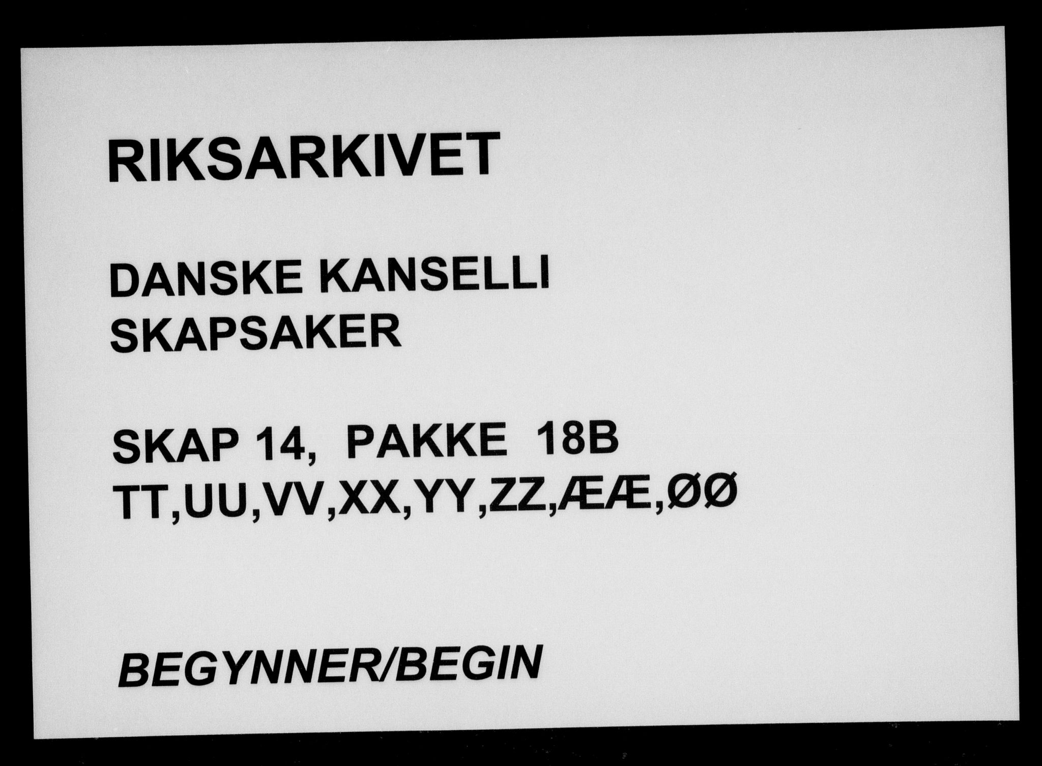 Danske Kanselli, Skapsaker, AV/RA-EA-4061/F/L0056: Skap 14, pakke 18B, litra AA-54, 1590-1722, s. 106