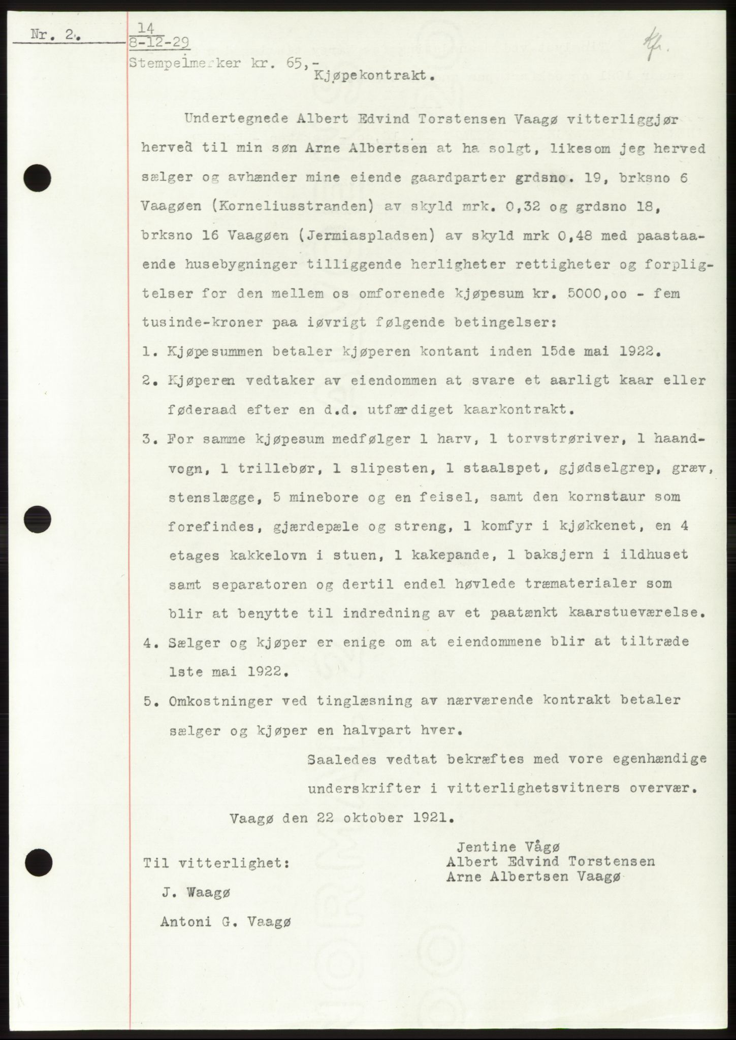 Namdal sorenskriveri, SAT/A-4133/1/2/2C: Pantebok nr. -, 1926-1930, Tingl.dato: 08.12.1929