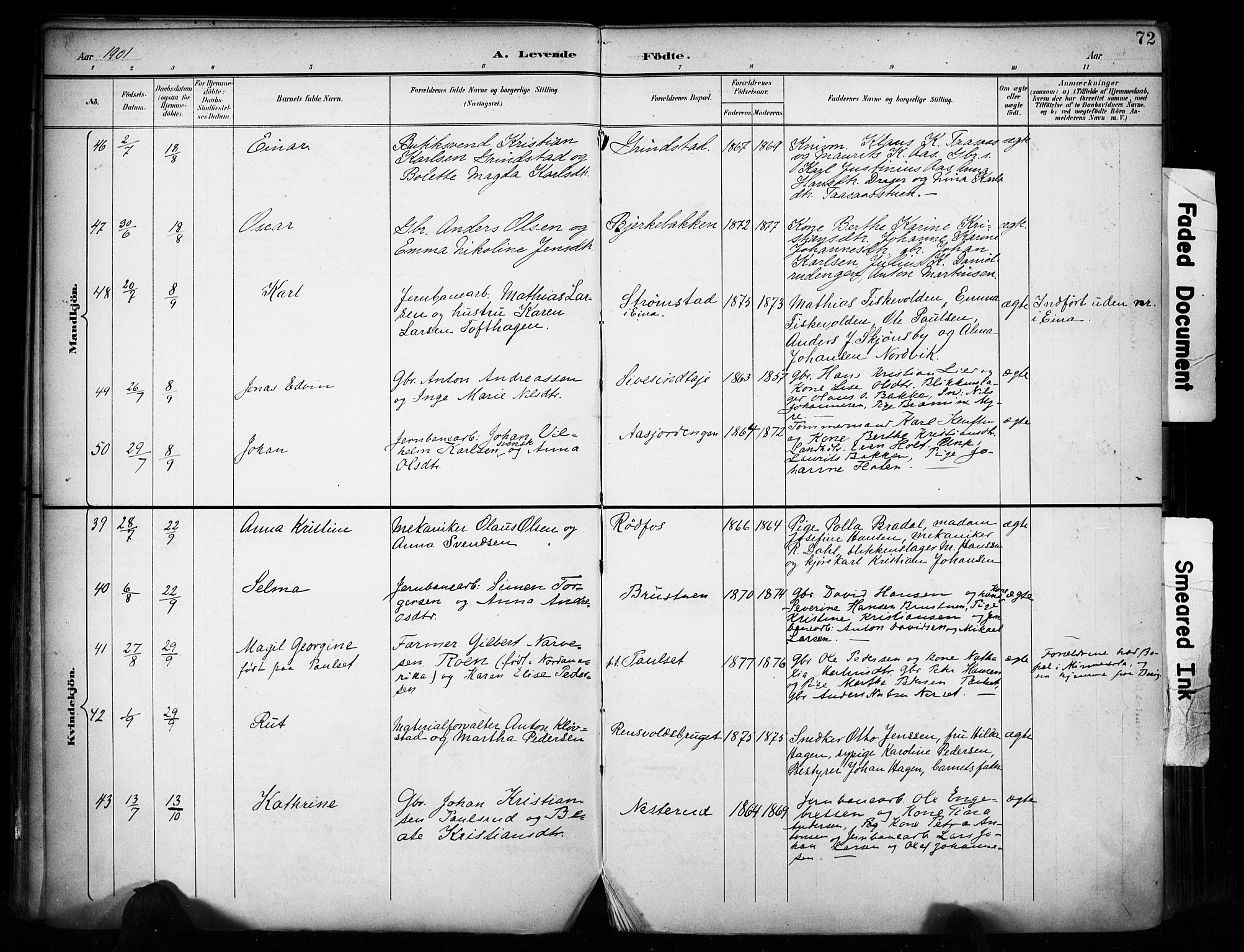 Vestre Toten prestekontor, AV/SAH-PREST-108/H/Ha/Haa/L0011: Ministerialbok nr. 11, 1895-1906, s. 72