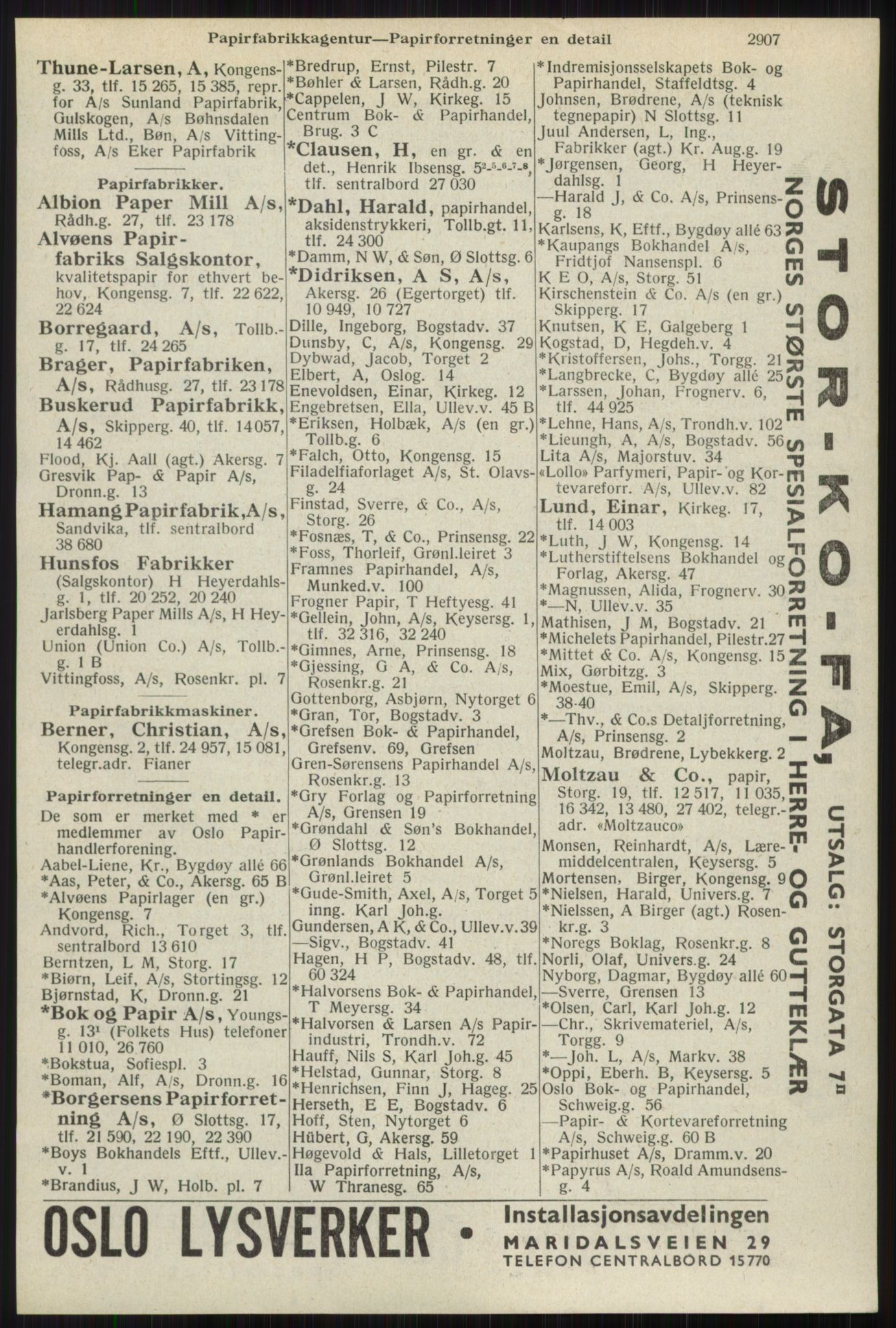 Kristiania/Oslo adressebok, PUBL/-, 1941, s. 2907