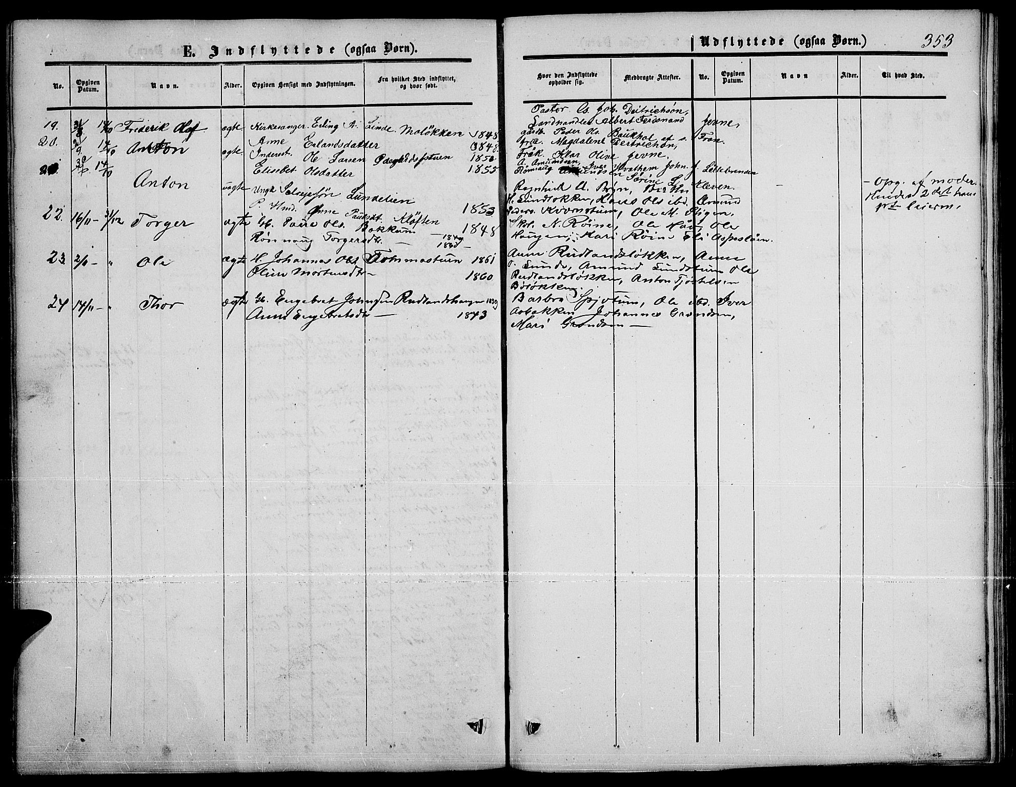 Nord-Fron prestekontor, AV/SAH-PREST-080/H/Ha/Hab/L0001: Klokkerbok nr. 1, 1851-1883, s. 353
