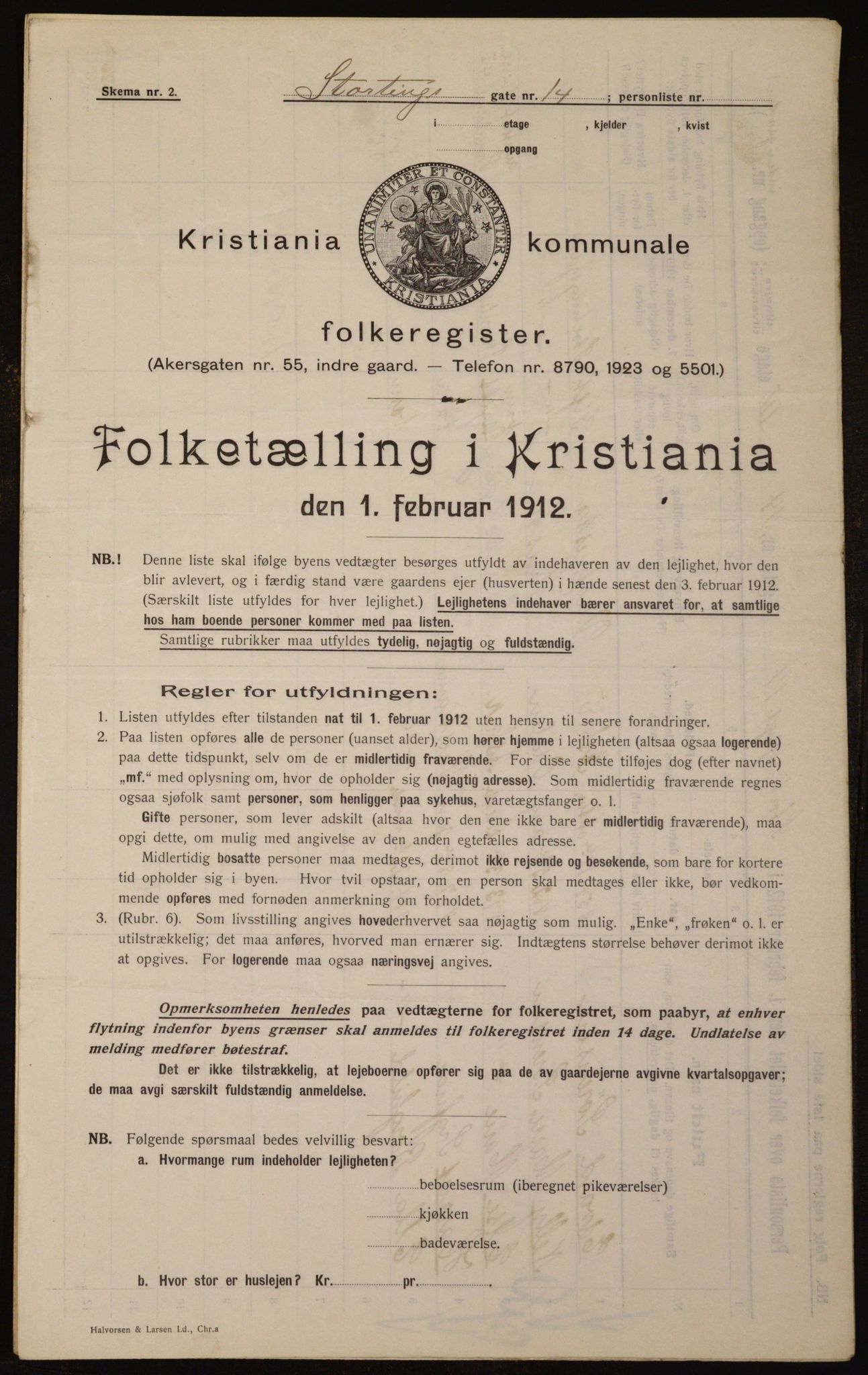 OBA, Kommunal folketelling 1.2.1912 for Kristiania, 1912, s. 103610