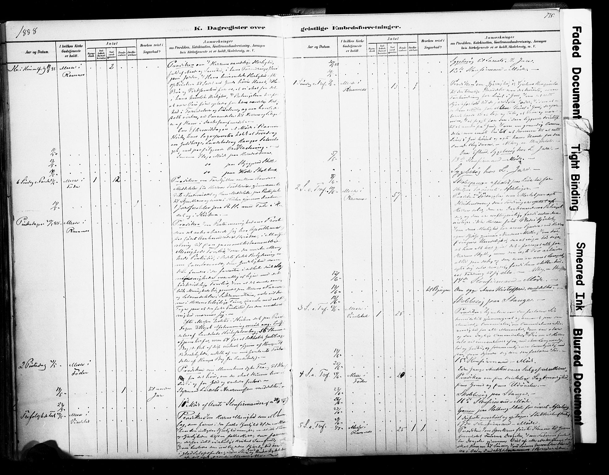 Ramnes kirkebøker, AV/SAKO-A-314/F/Fa/L0007: Ministerialbok nr. I 7, 1878-1895, s. 734-735