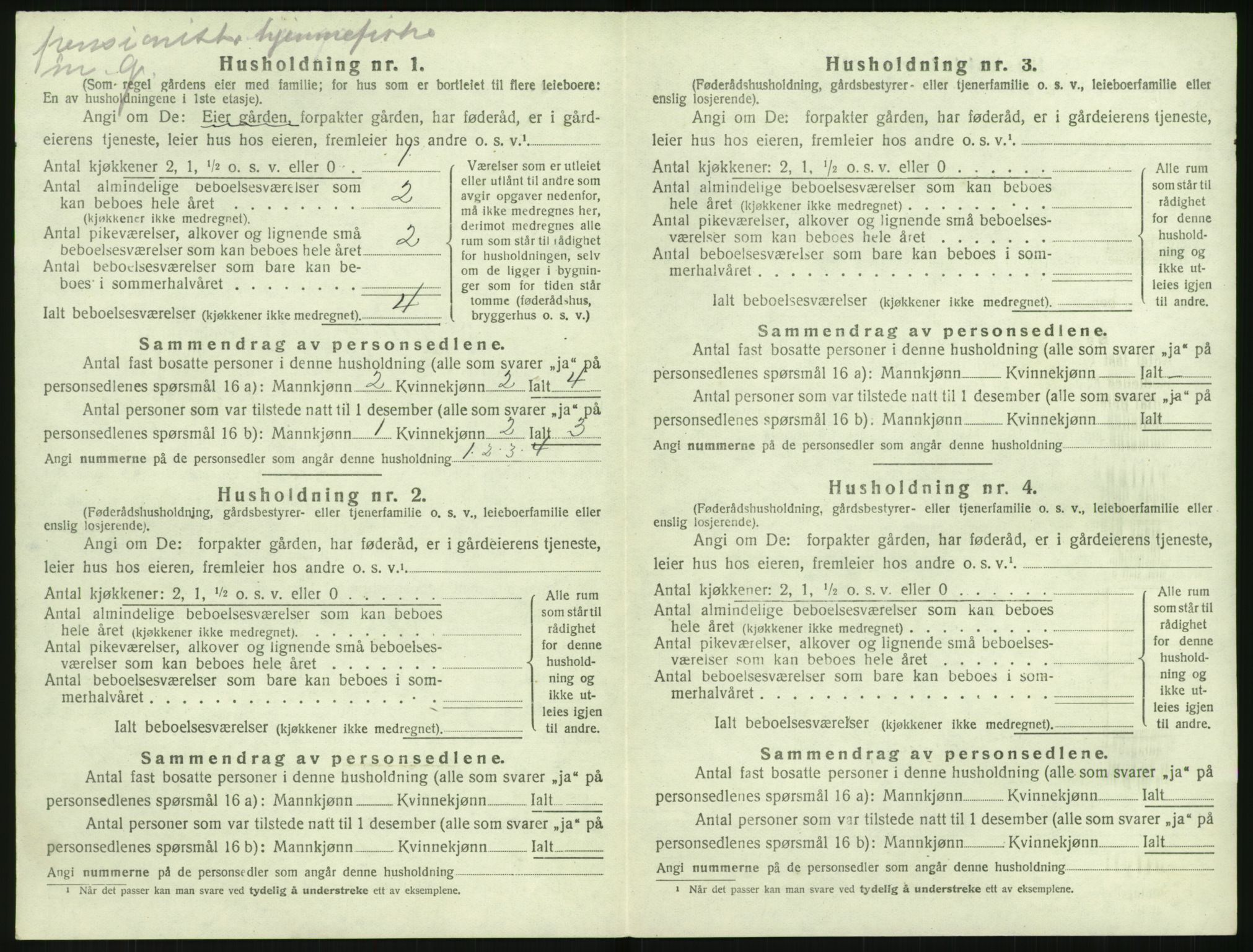 SAK, Folketelling 1920 for 0915 Dypvåg herred, 1920, s. 314