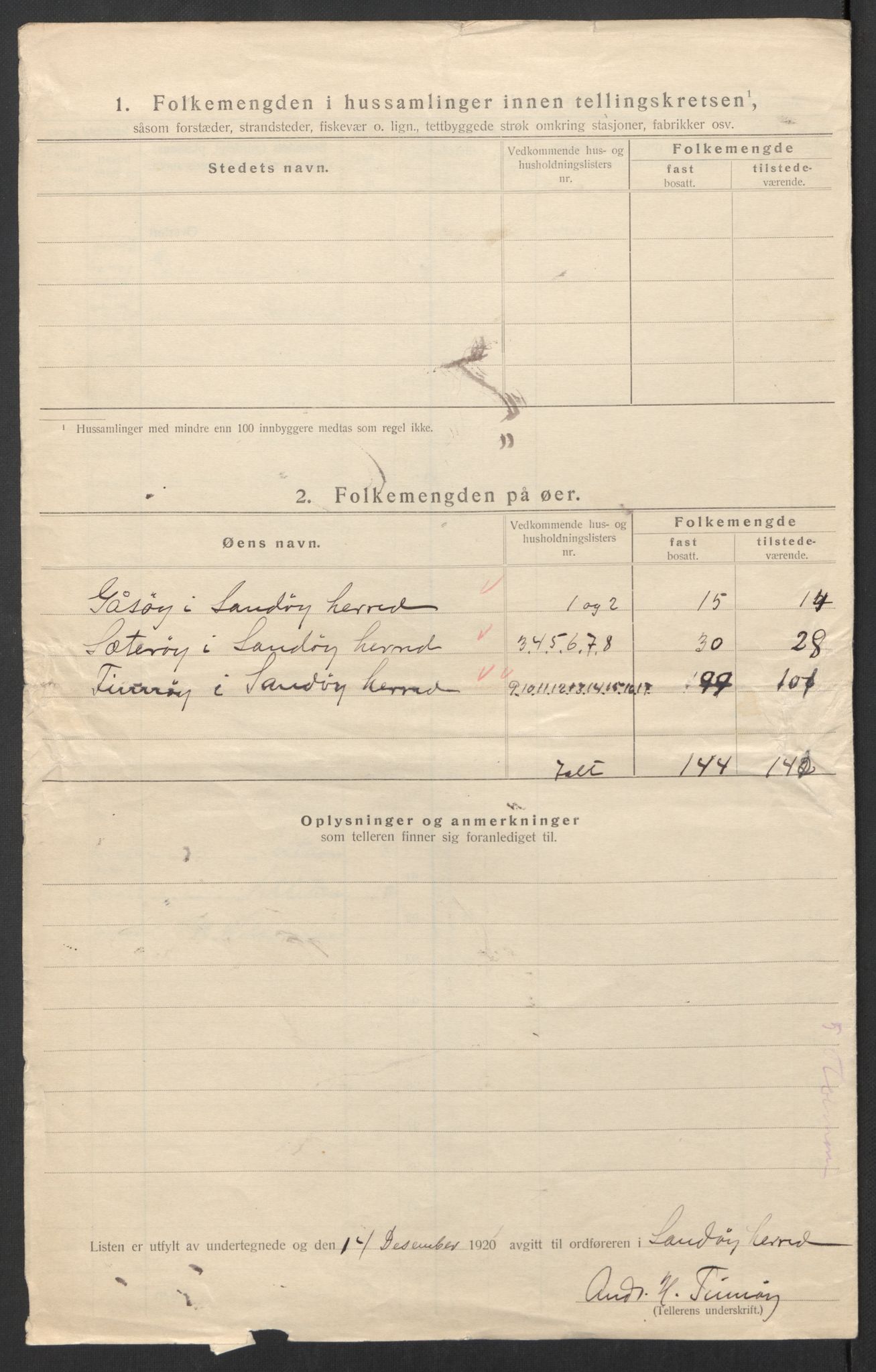 SAT, Folketelling 1920 for 1546 Sandøy herred, 1920, s. 20