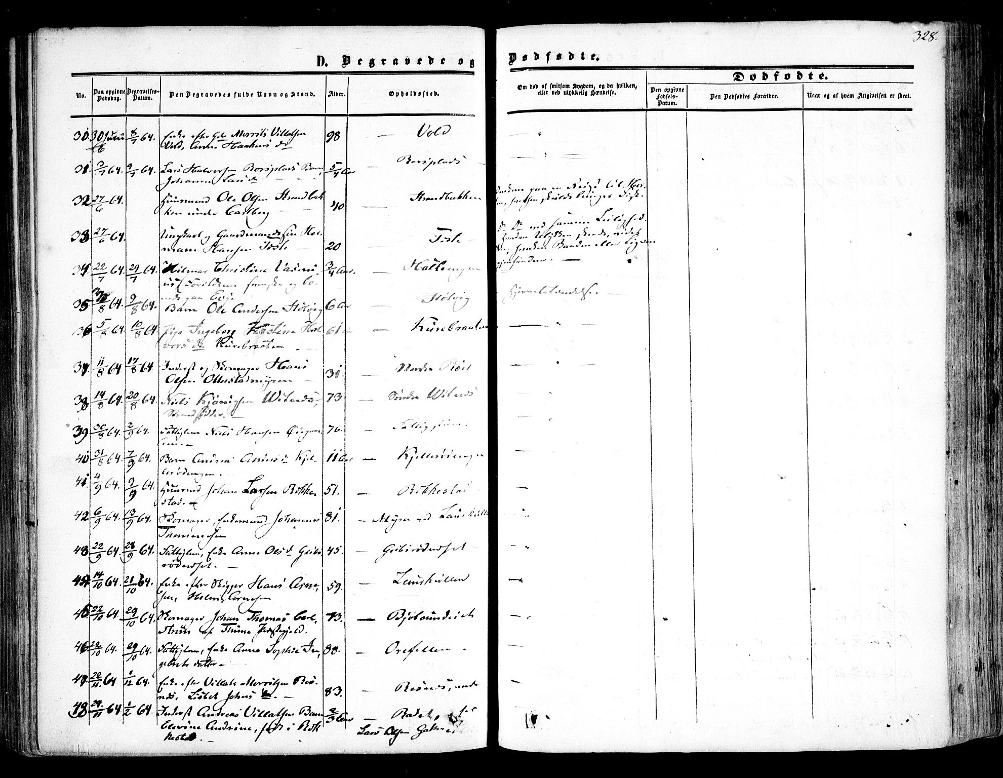 Rygge prestekontor Kirkebøker, AV/SAO-A-10084b/F/Fa/L0005: Ministerialbok nr. 5, 1852-1871, s. 328