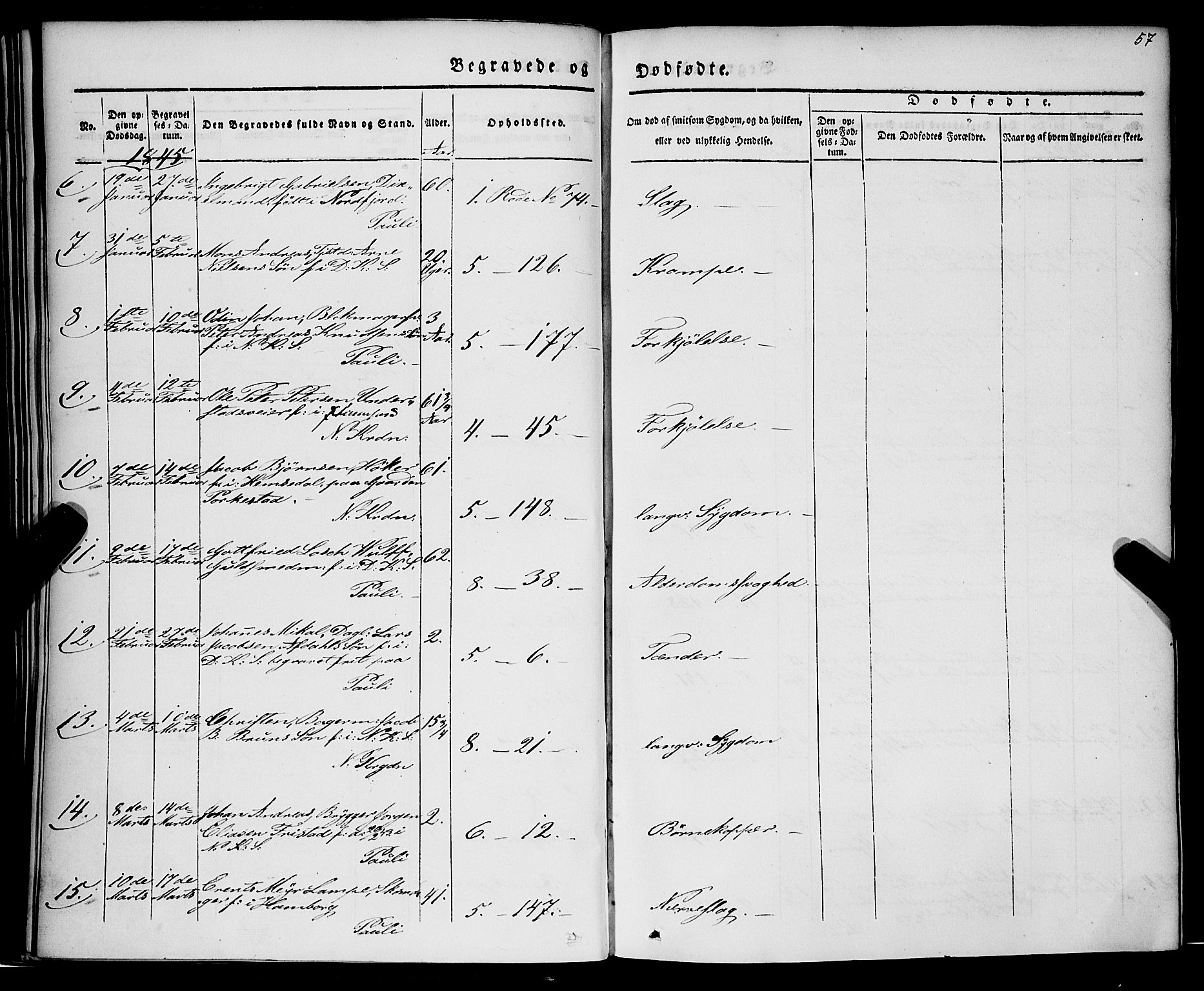 Nykirken Sokneprestembete, AV/SAB-A-77101/H/Haa/L0041: Ministerialbok nr. E 1, 1833-1850, s. 57
