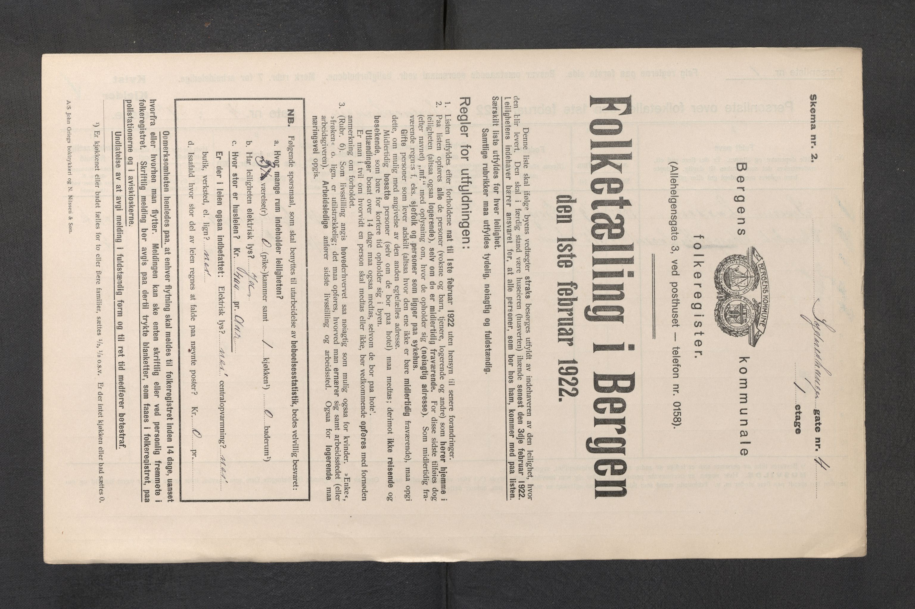 SAB, Kommunal folketelling 1922 for Bergen kjøpstad, 1922, s. 42331