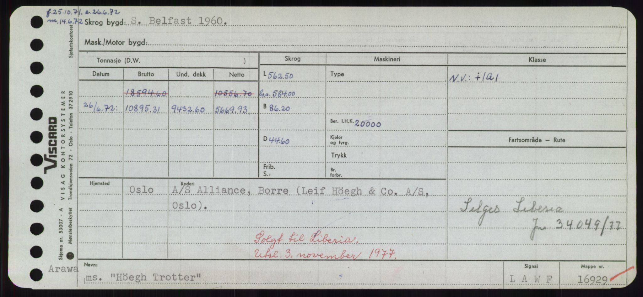 Sjøfartsdirektoratet med forløpere, Skipsmålingen, AV/RA-S-1627/H/Hd/L0017: Fartøy, Holi-Hå, s. 485