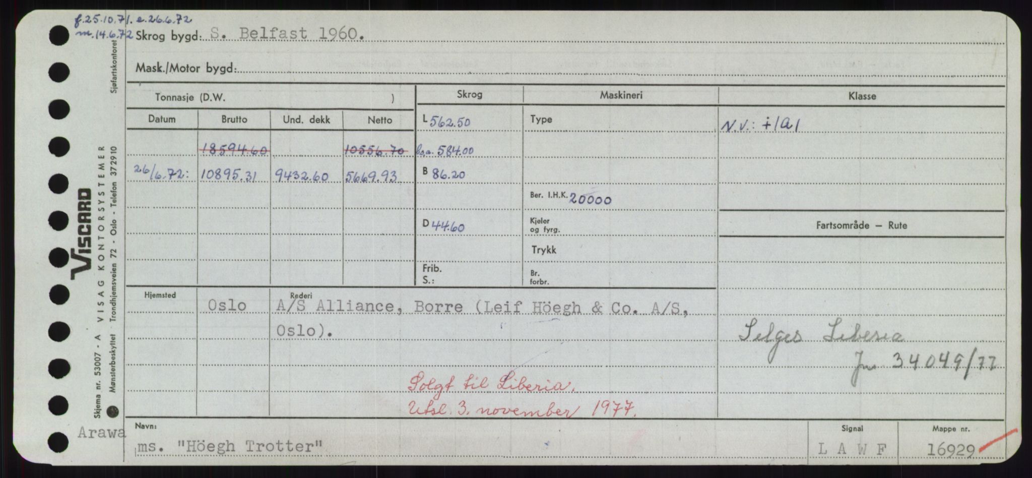 Sjøfartsdirektoratet med forløpere, Skipsmålingen, RA/S-1627/H/Hd/L0017: Fartøy, Holi-Hå, s. 485