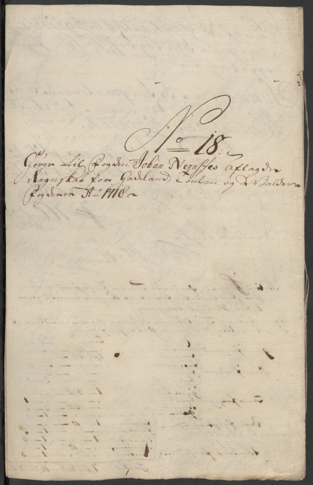 Rentekammeret inntil 1814, Reviderte regnskaper, Fogderegnskap, RA/EA-4092/R18/L1320: Fogderegnskap Hadeland, Toten og Valdres, 1718, s. 133