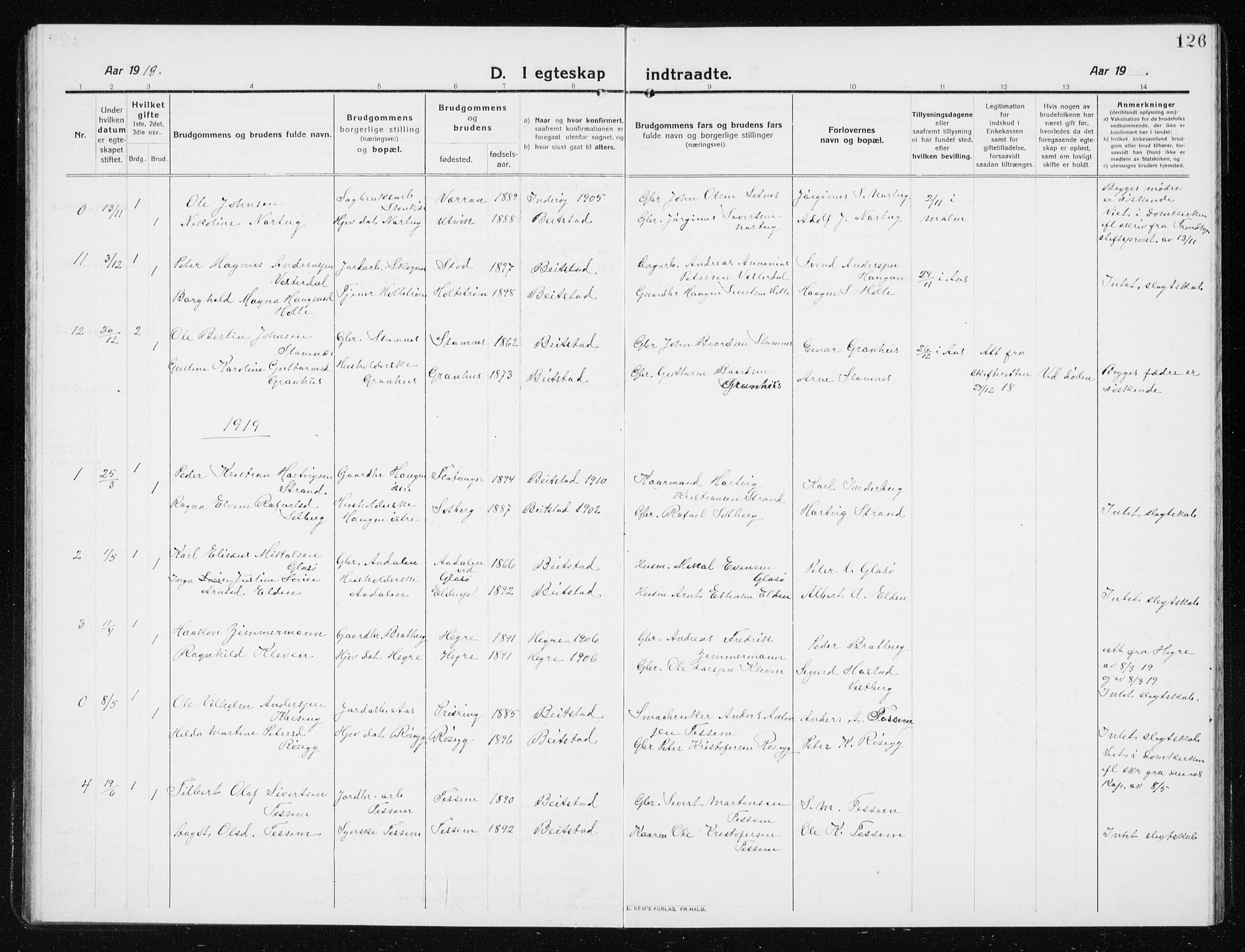 Ministerialprotokoller, klokkerbøker og fødselsregistre - Nord-Trøndelag, SAT/A-1458/741/L0402: Klokkerbok nr. 741C03, 1911-1926, s. 126