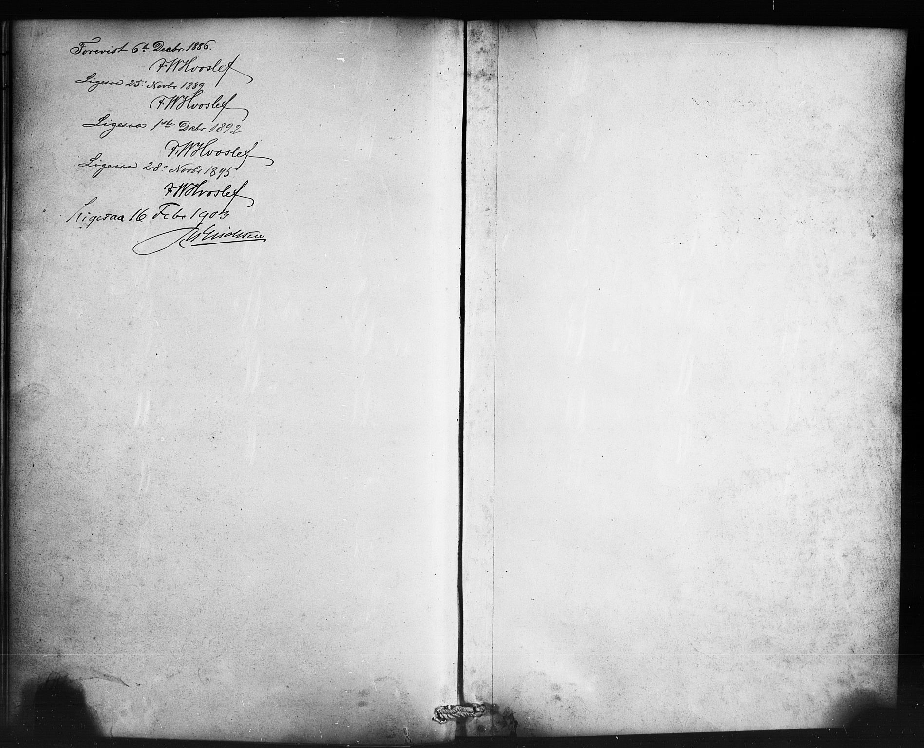 Korskirken sokneprestembete, AV/SAB-A-76101/H/Haa/L0071: Residerende kapellans bok nr. A 6, 1885-1912