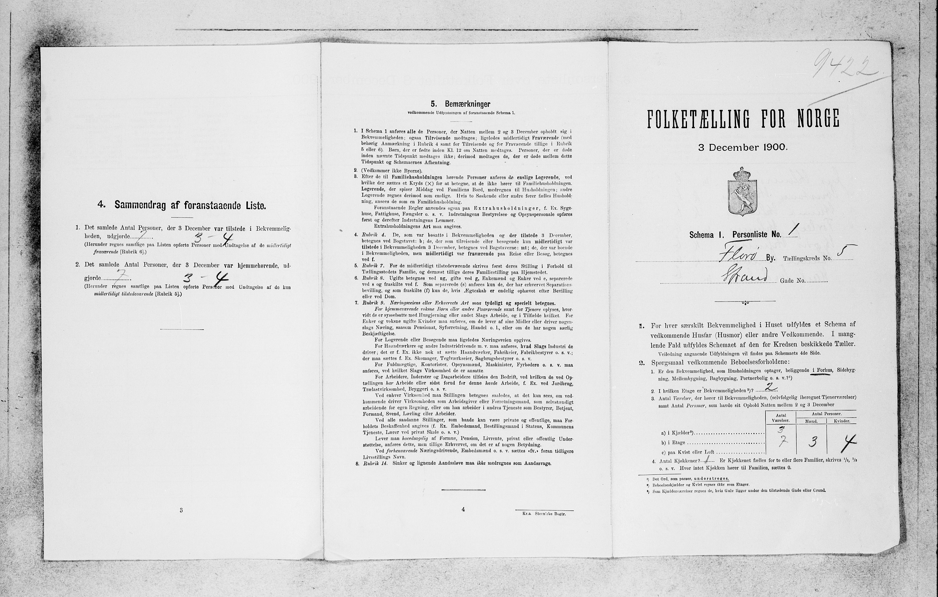 SAB, Folketelling 1900 for 1401 Florø ladested, 1900, s. 369