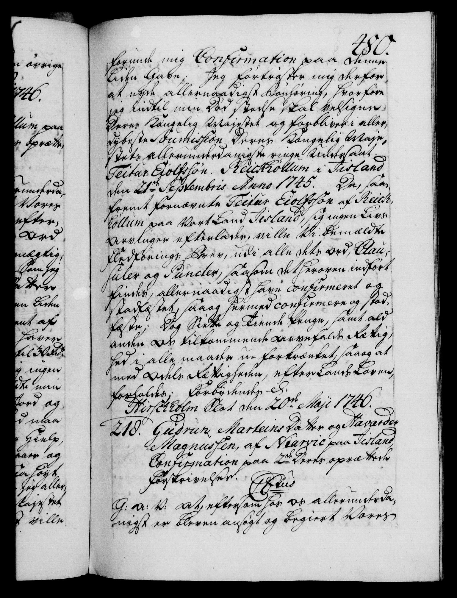Danske Kanselli 1572-1799, RA/EA-3023/F/Fc/Fca/Fcaa/L0034: Norske registre, 1745-1746, s. 480a