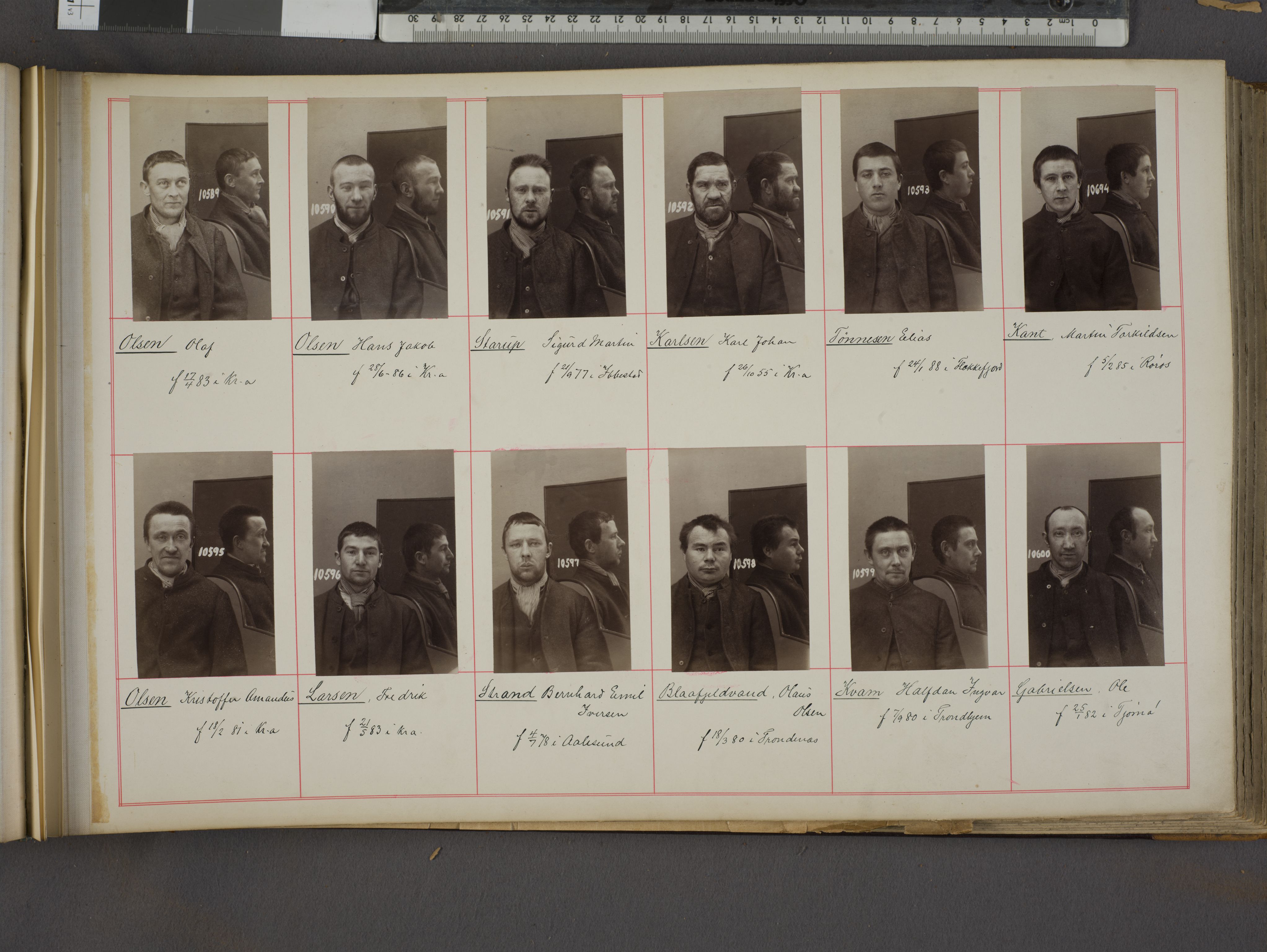 Oslo politikammer, Kriminalavdelingen, AV/SAO-A-11137/U/Ua/L0010: Forbryteralbum, 1906-1910, s. 29