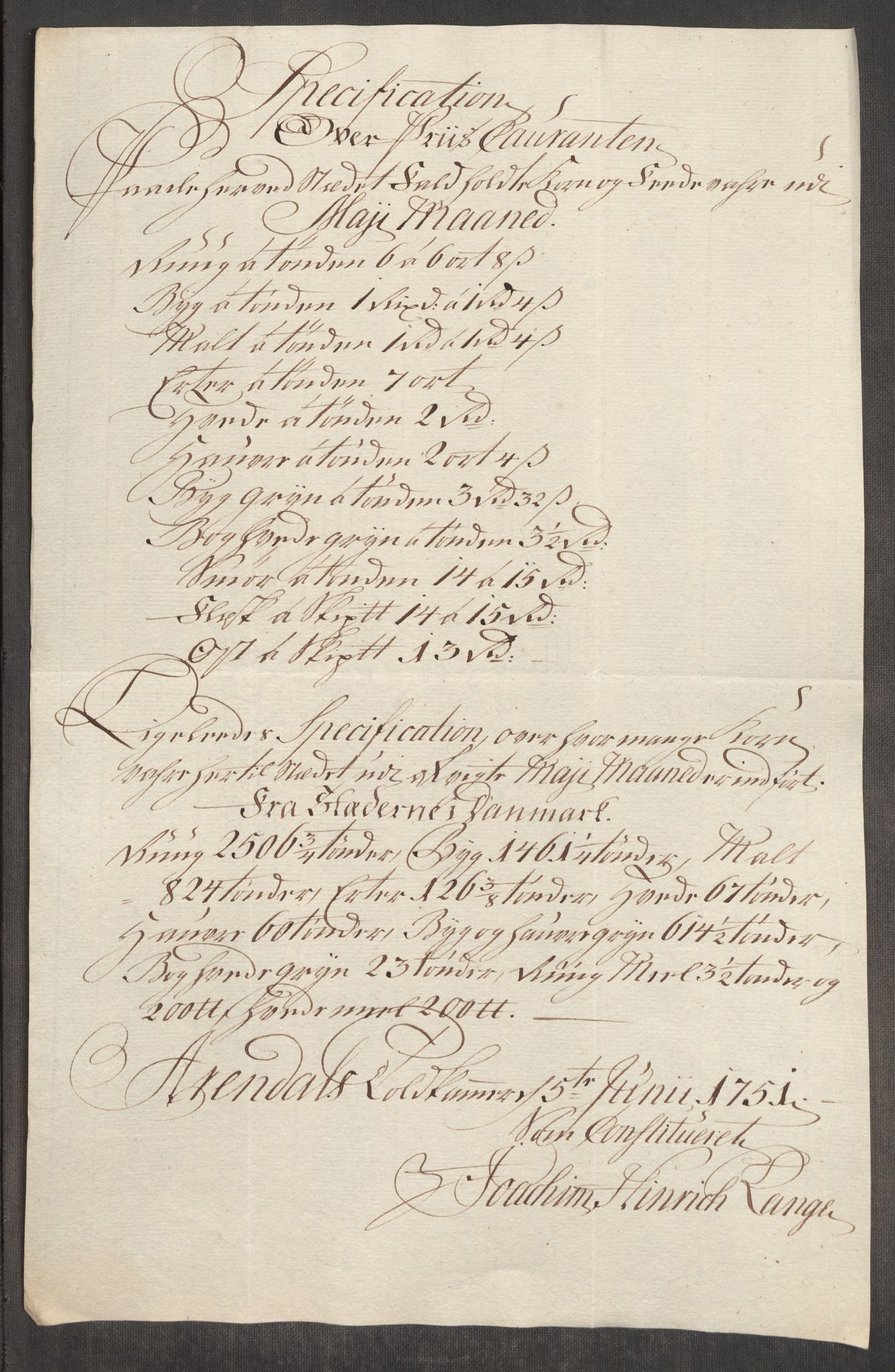 Rentekammeret inntil 1814, Realistisk ordnet avdeling, AV/RA-EA-4070/Oe/L0004: [Ø1]: Priskuranter, 1749-1752, s. 674