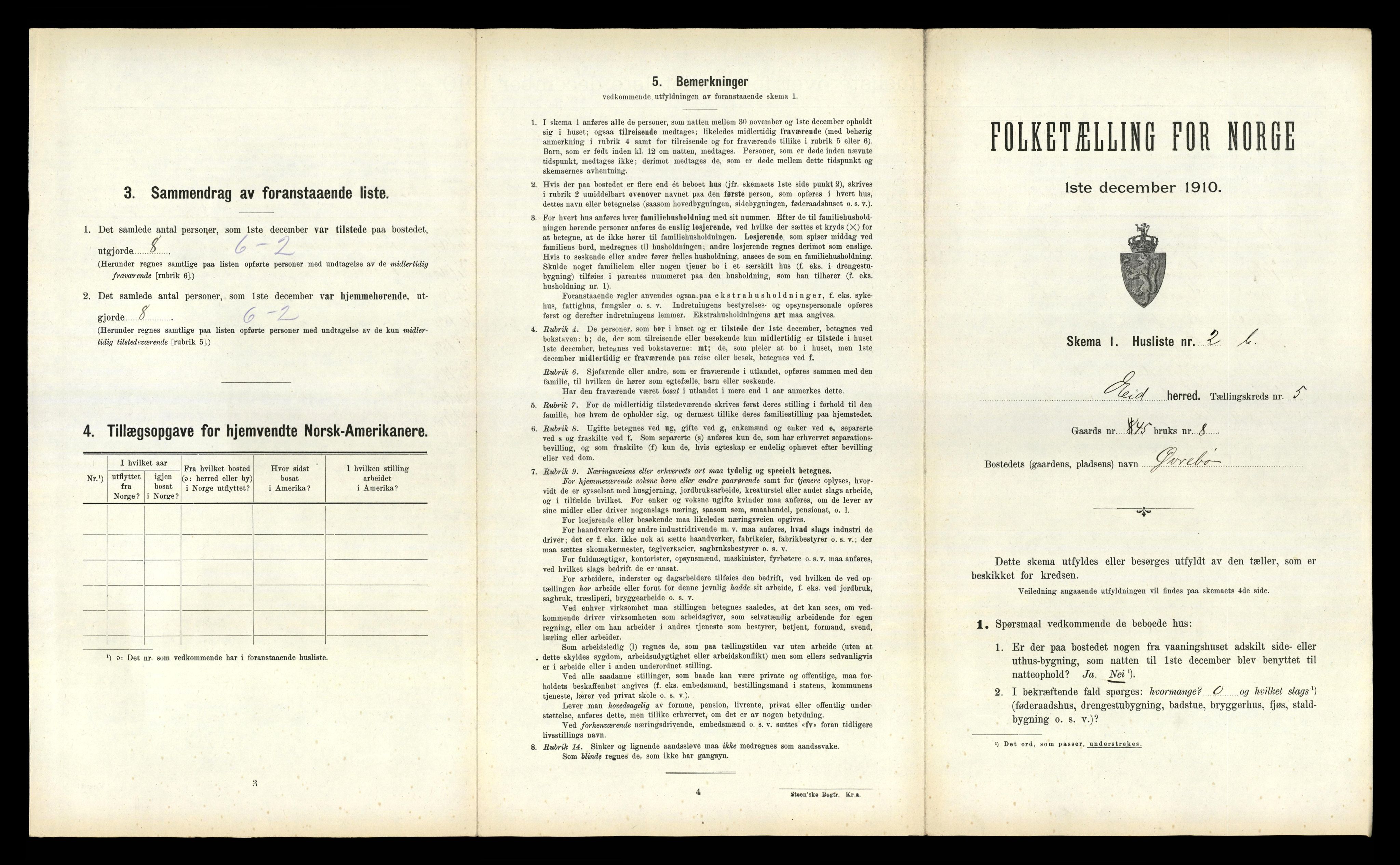 RA, Folketelling 1910 for 1443 Eid herred, 1910, s. 675